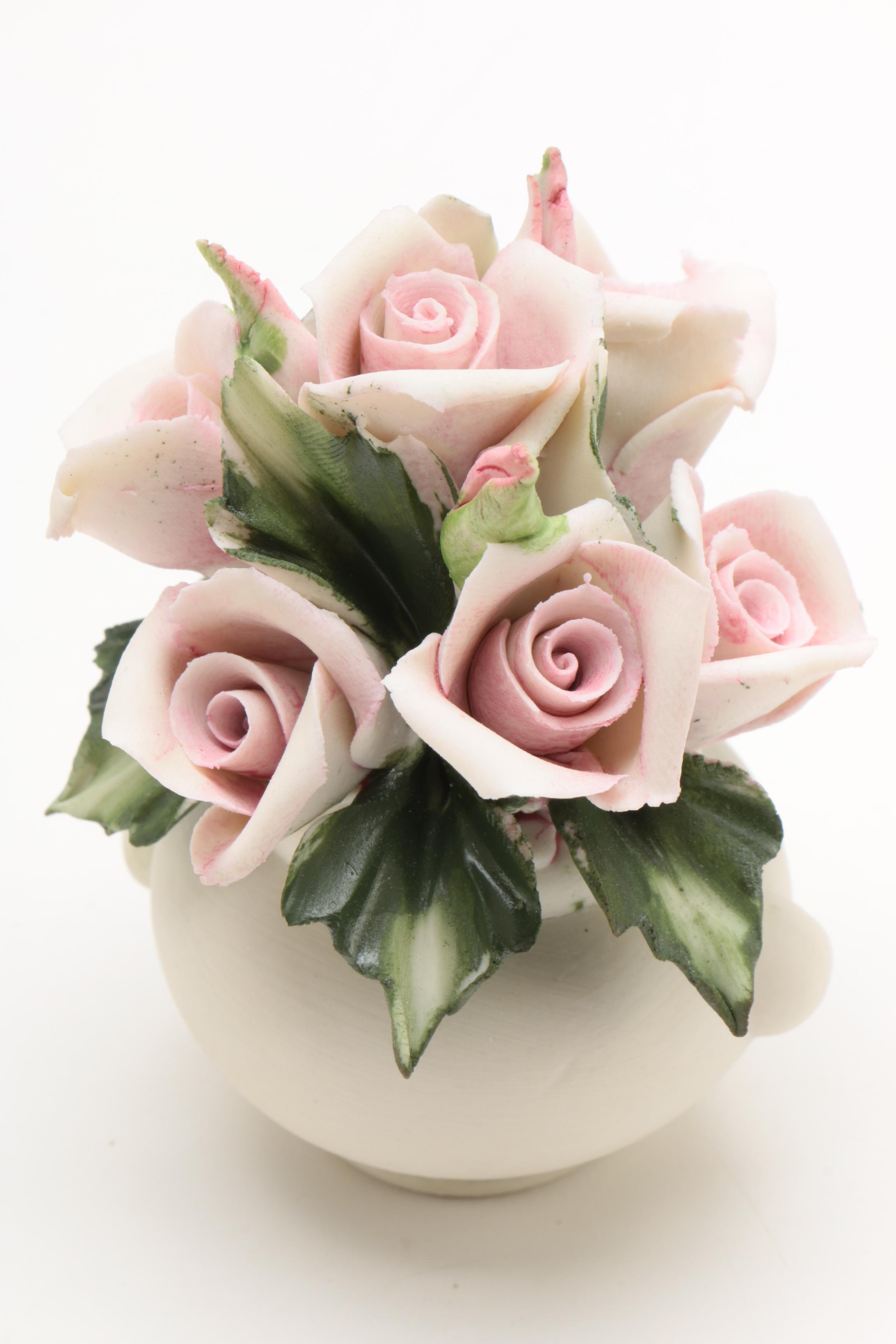 Fullin Mollica Capodimonte Flower Figurine