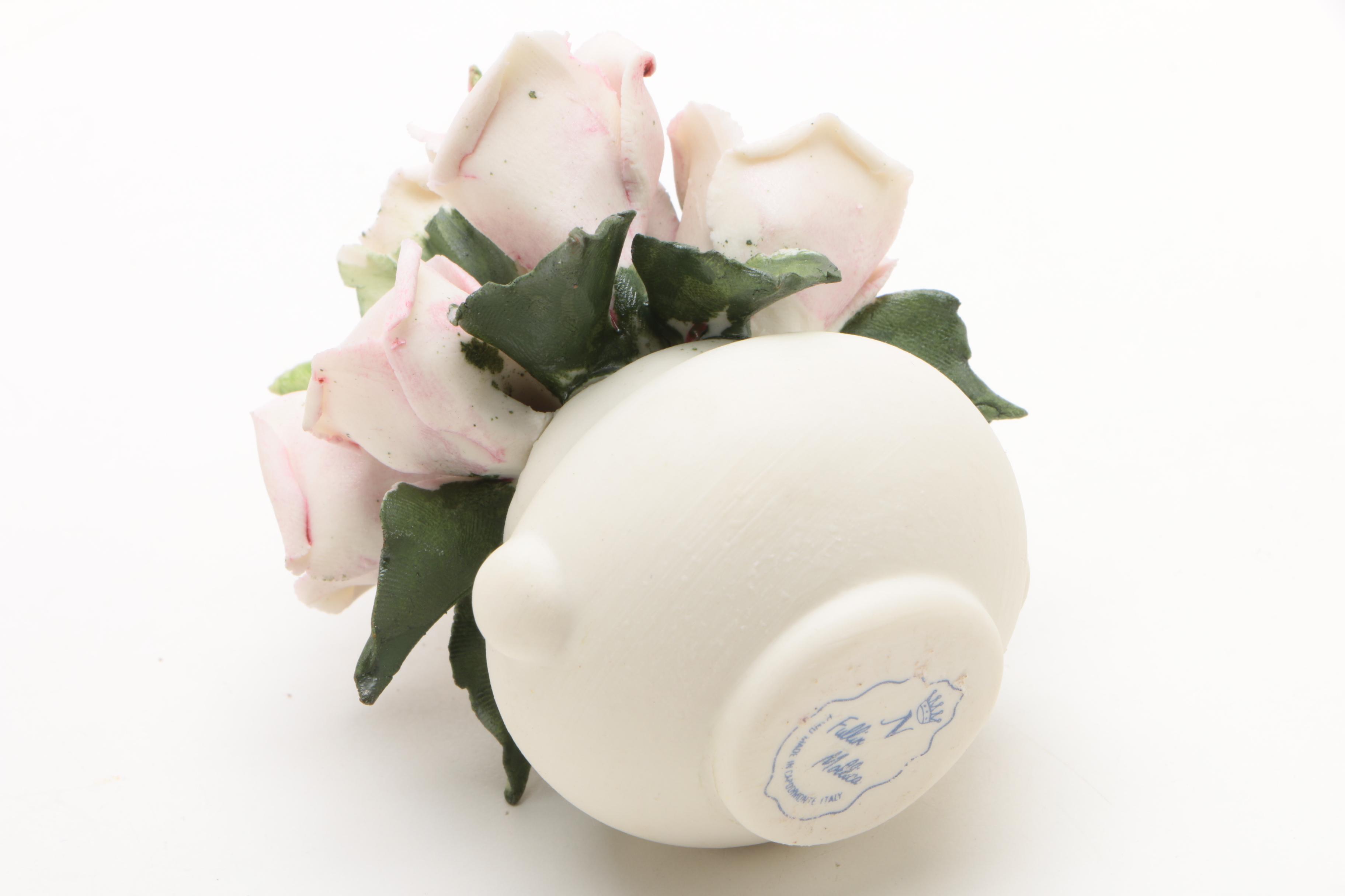 Fullin Mollica Capodimonte Flower Figurine