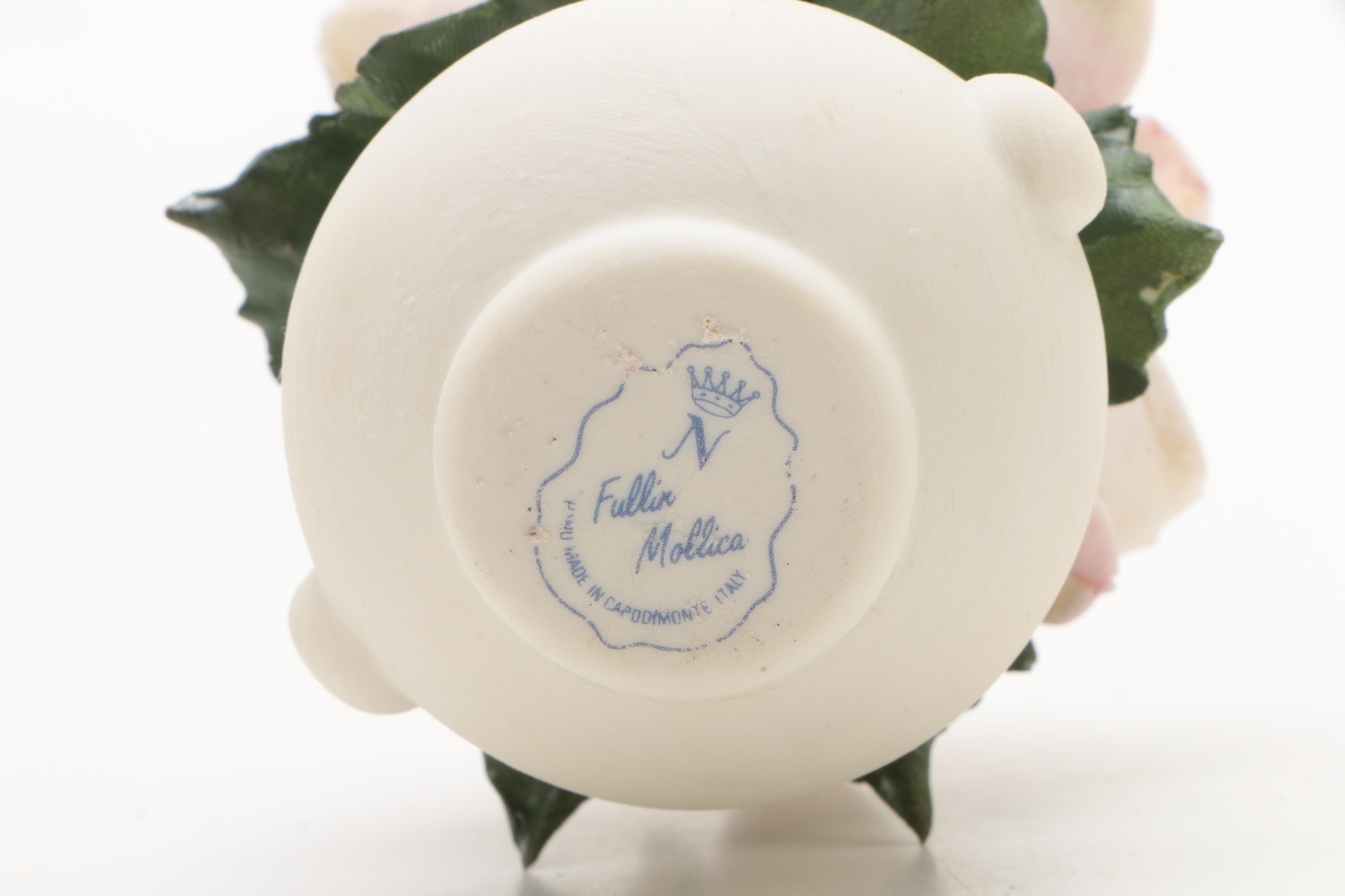 Fullin Mollica Capodimonte Flower Figurine