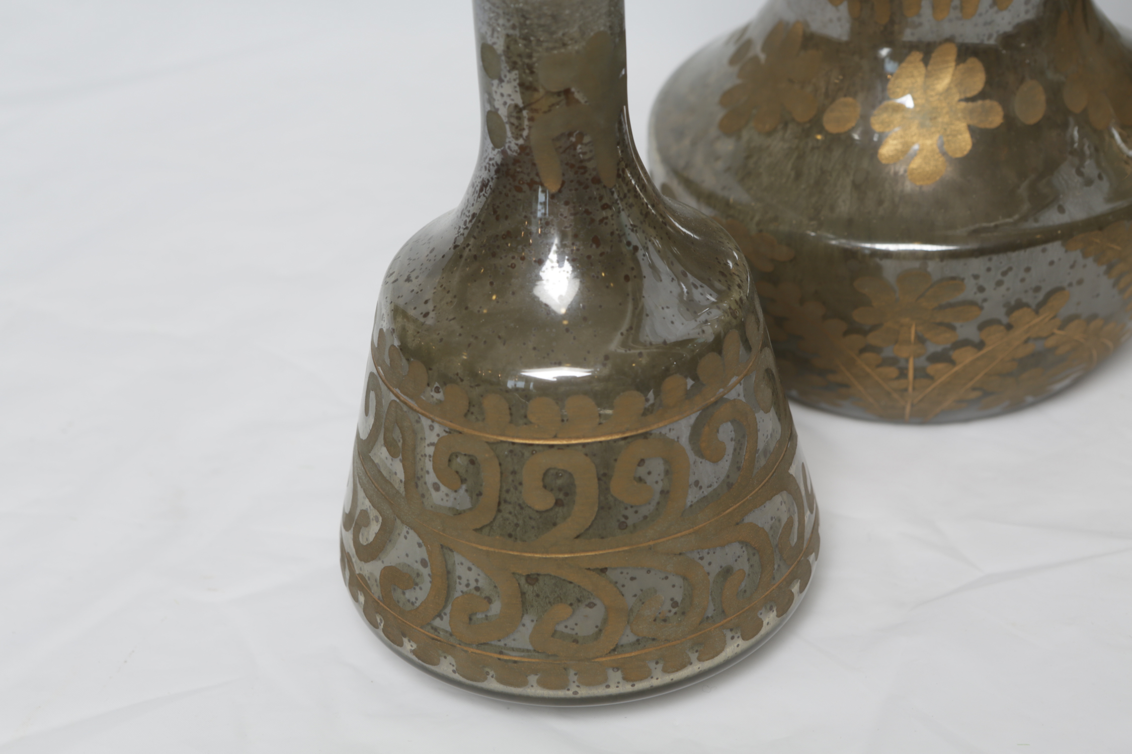 Bohemian Style Mercury Glass Decanters