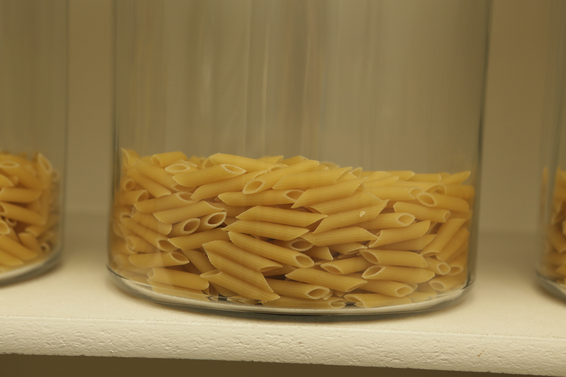 Metal Stock Pot and Glass Kitchen Canisters