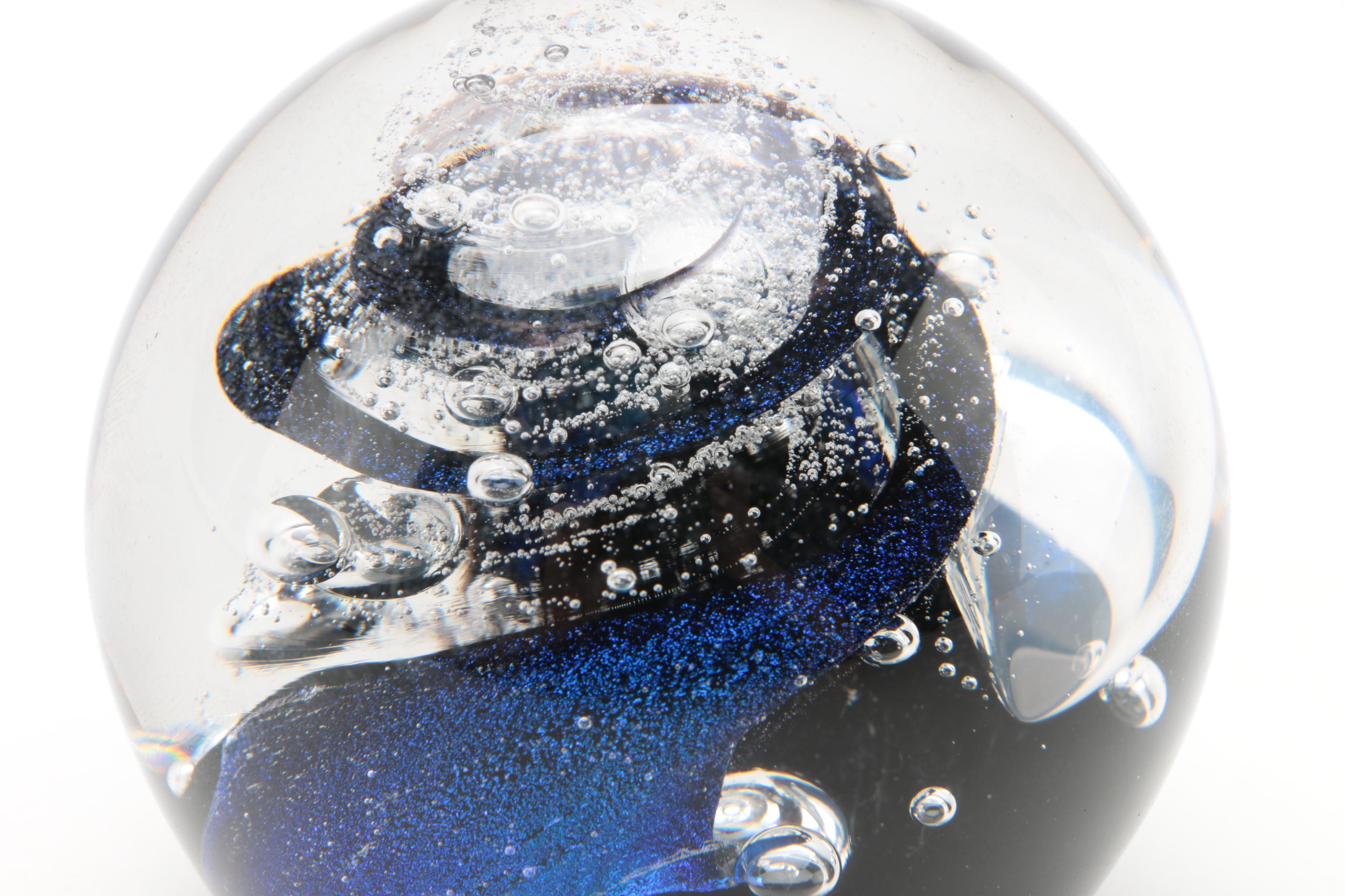 Signed and Dated Art Glass Paperweight 1998