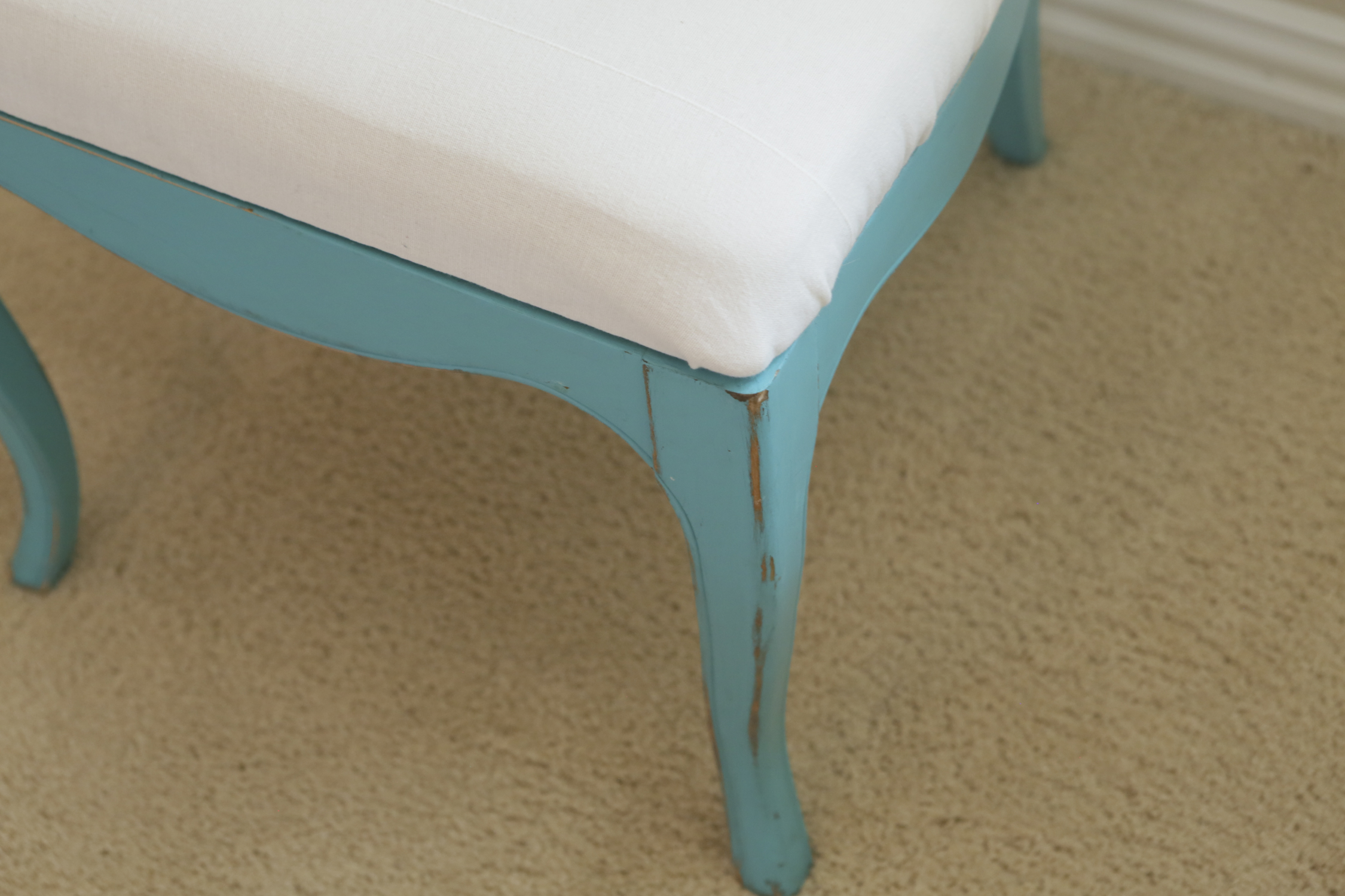 Contemporary Painted Cane Back Side Chair