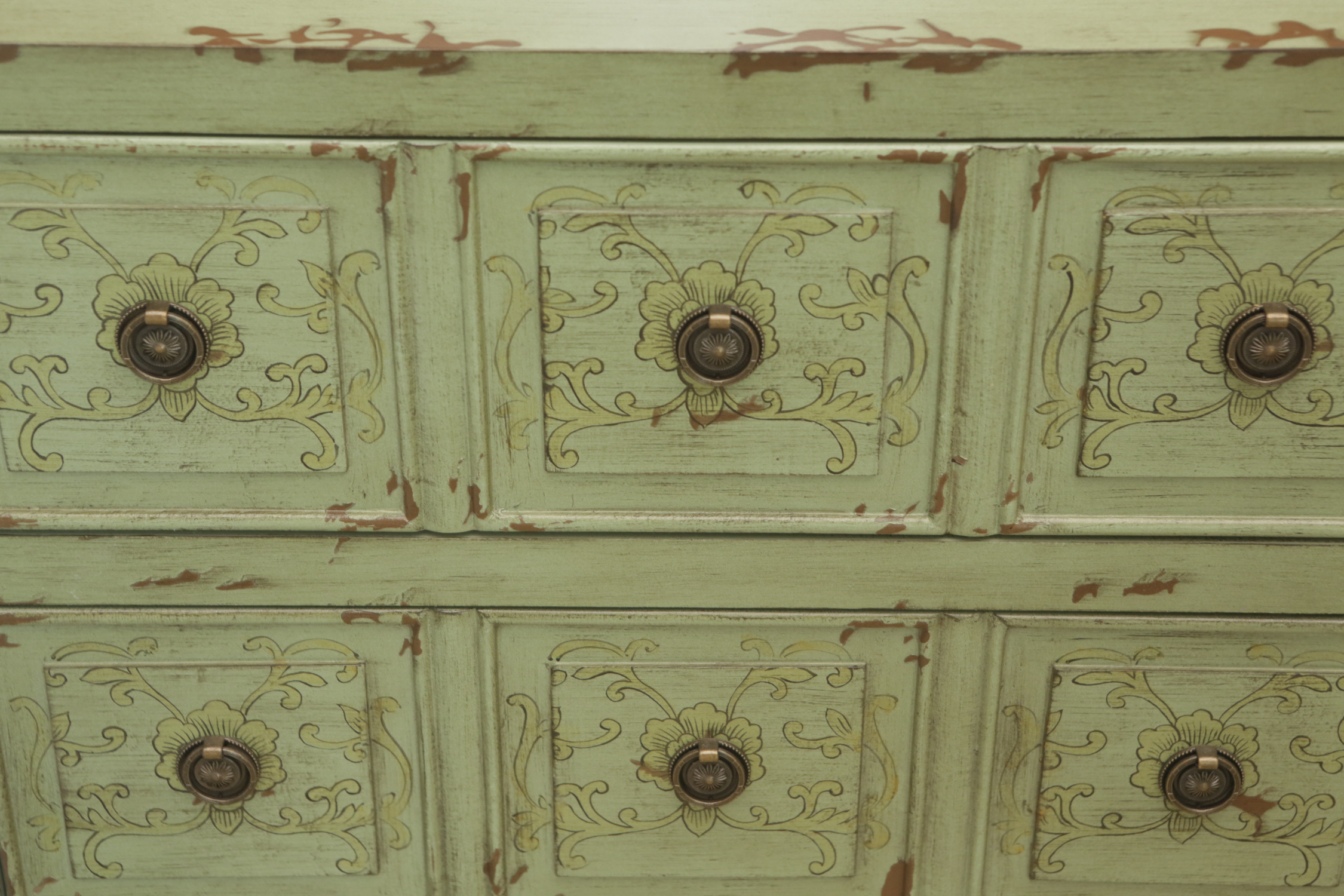 Rustic Style Painted Nightstand