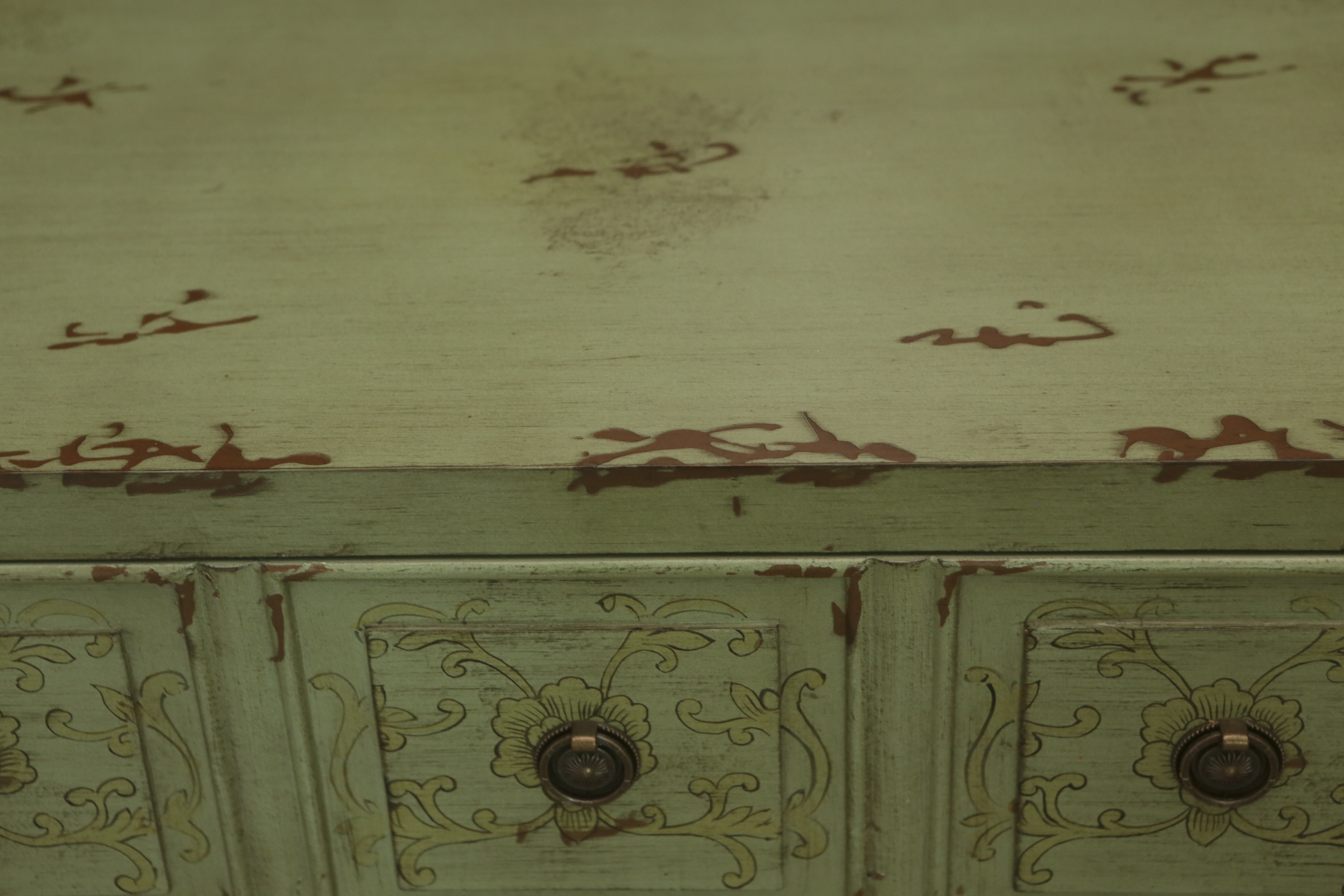 Rustic Style Painted Nightstand