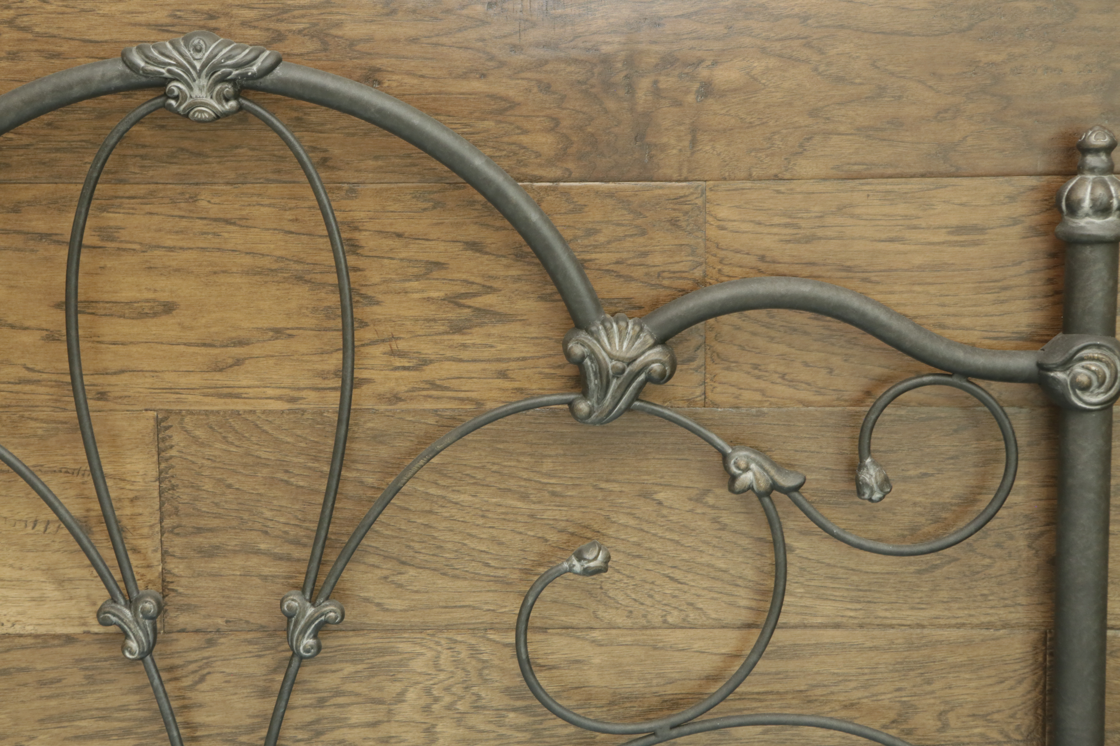 Neoclassical Style Wrought Iron Queen Size Headboard