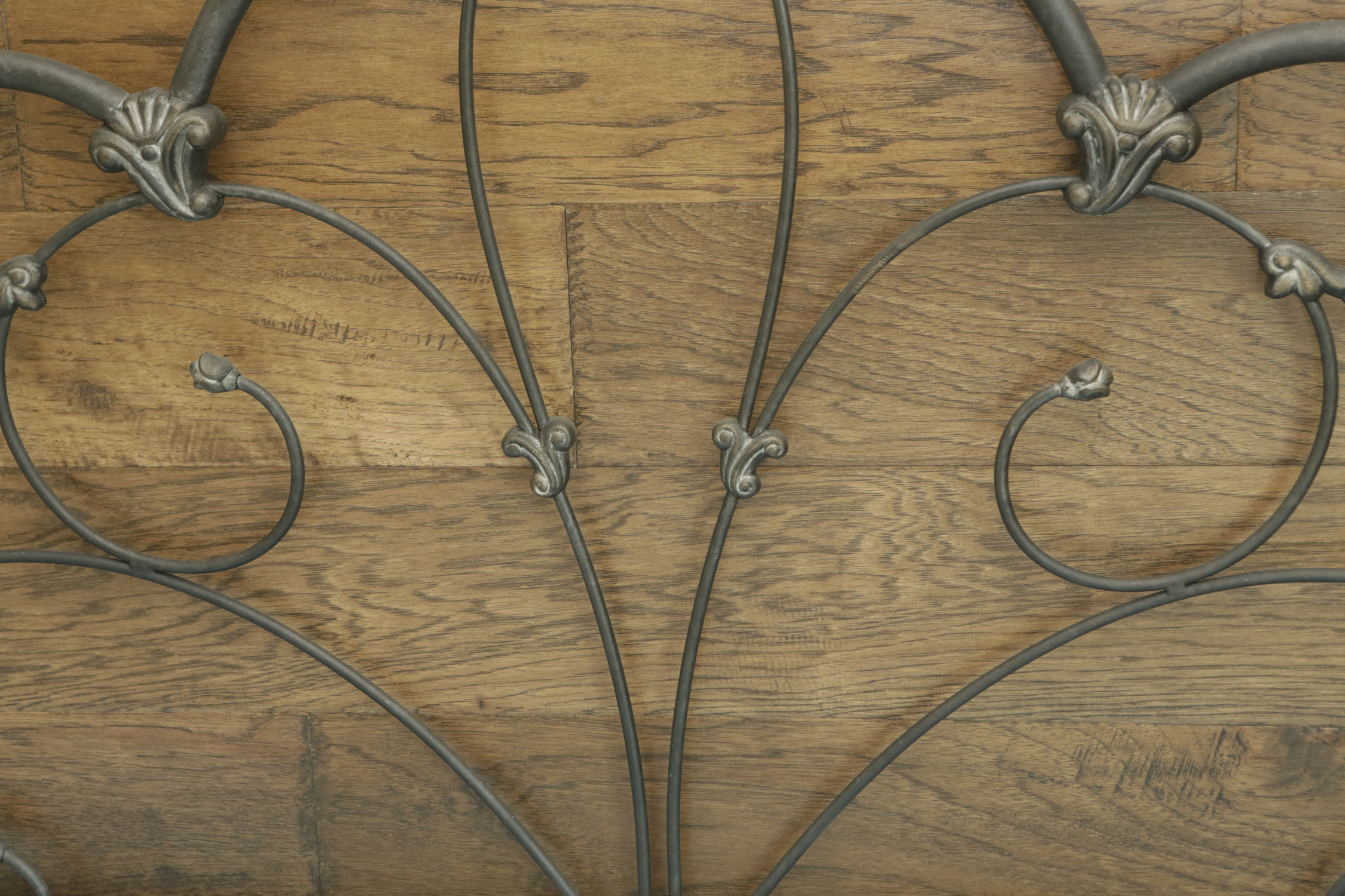 Neoclassical Style Wrought Iron Queen Size Headboard