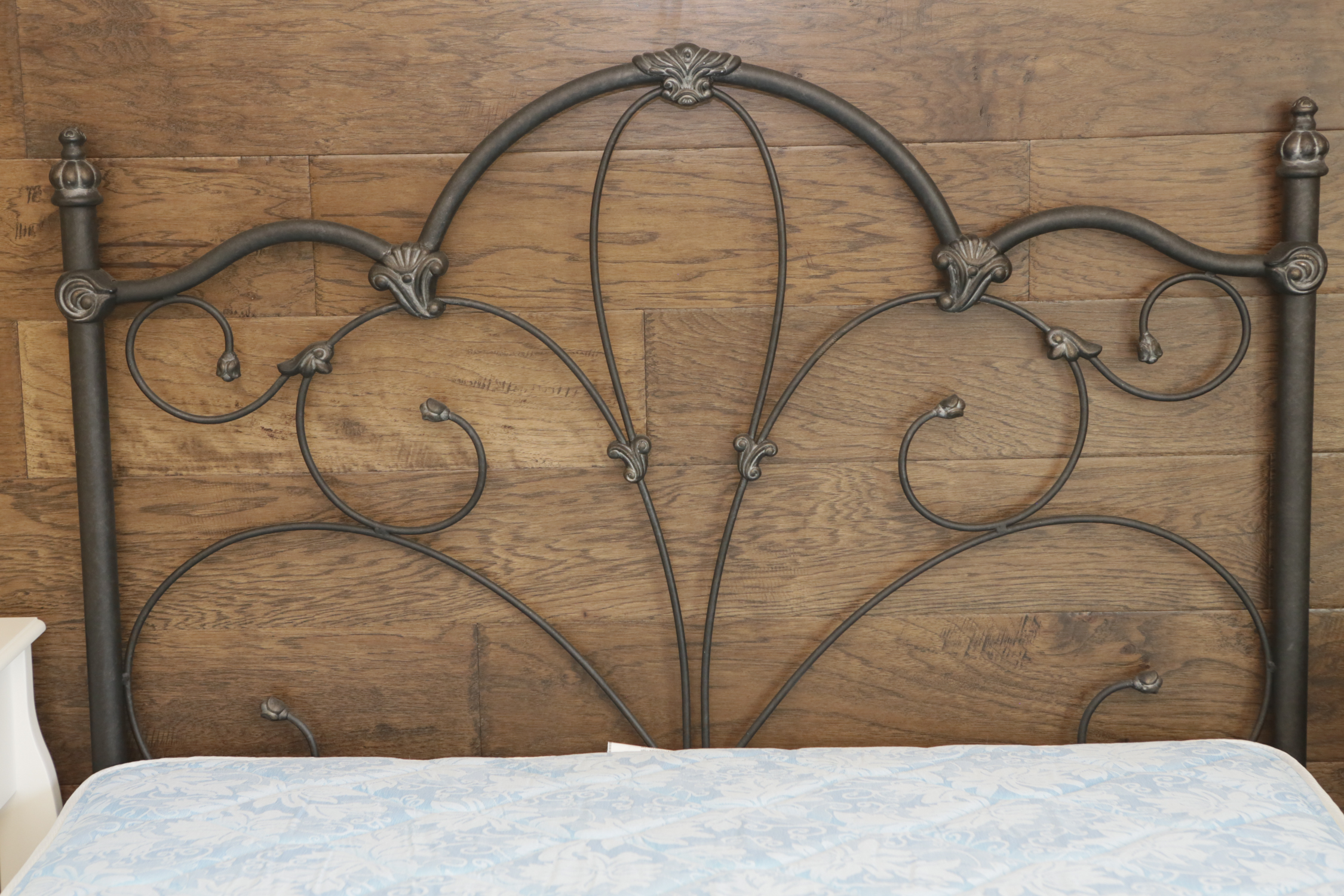 Neoclassical Style Wrought Iron Queen Size Headboard