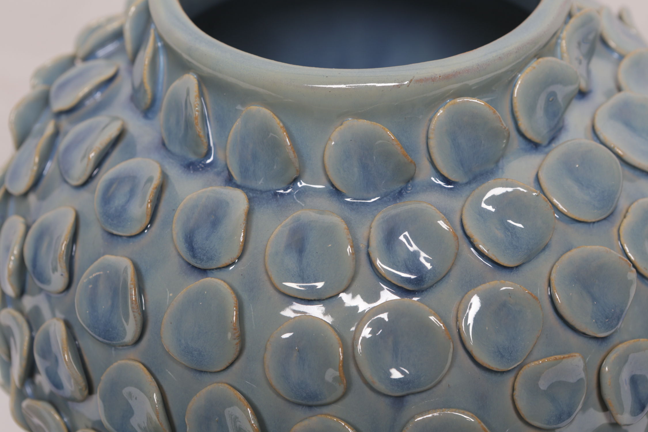 Decorative Ceramic Vase and Stone Decor