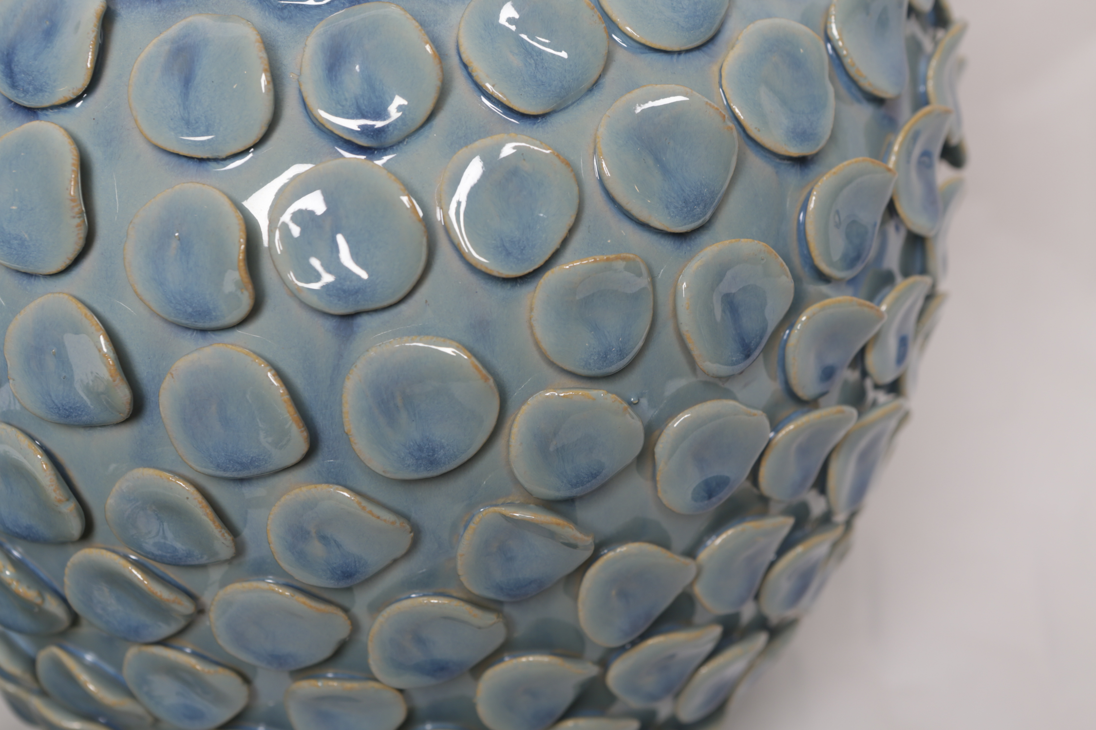 Decorative Ceramic Vase and Stone Decor