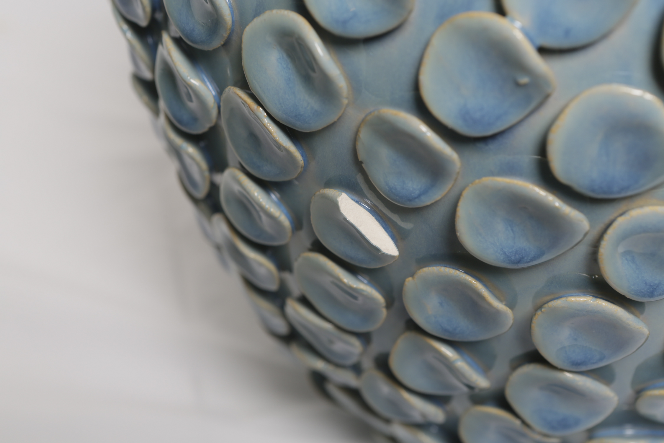 Decorative Ceramic Vase and Stone Decor