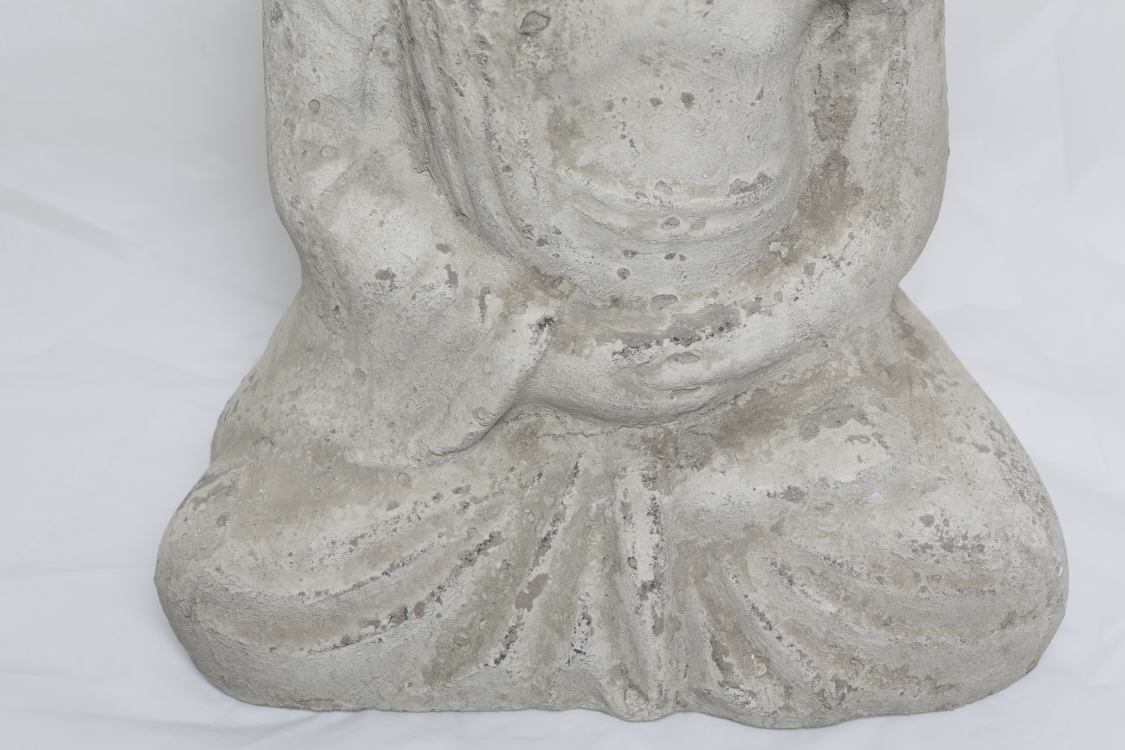 Seated Buddha Concrete Statuette