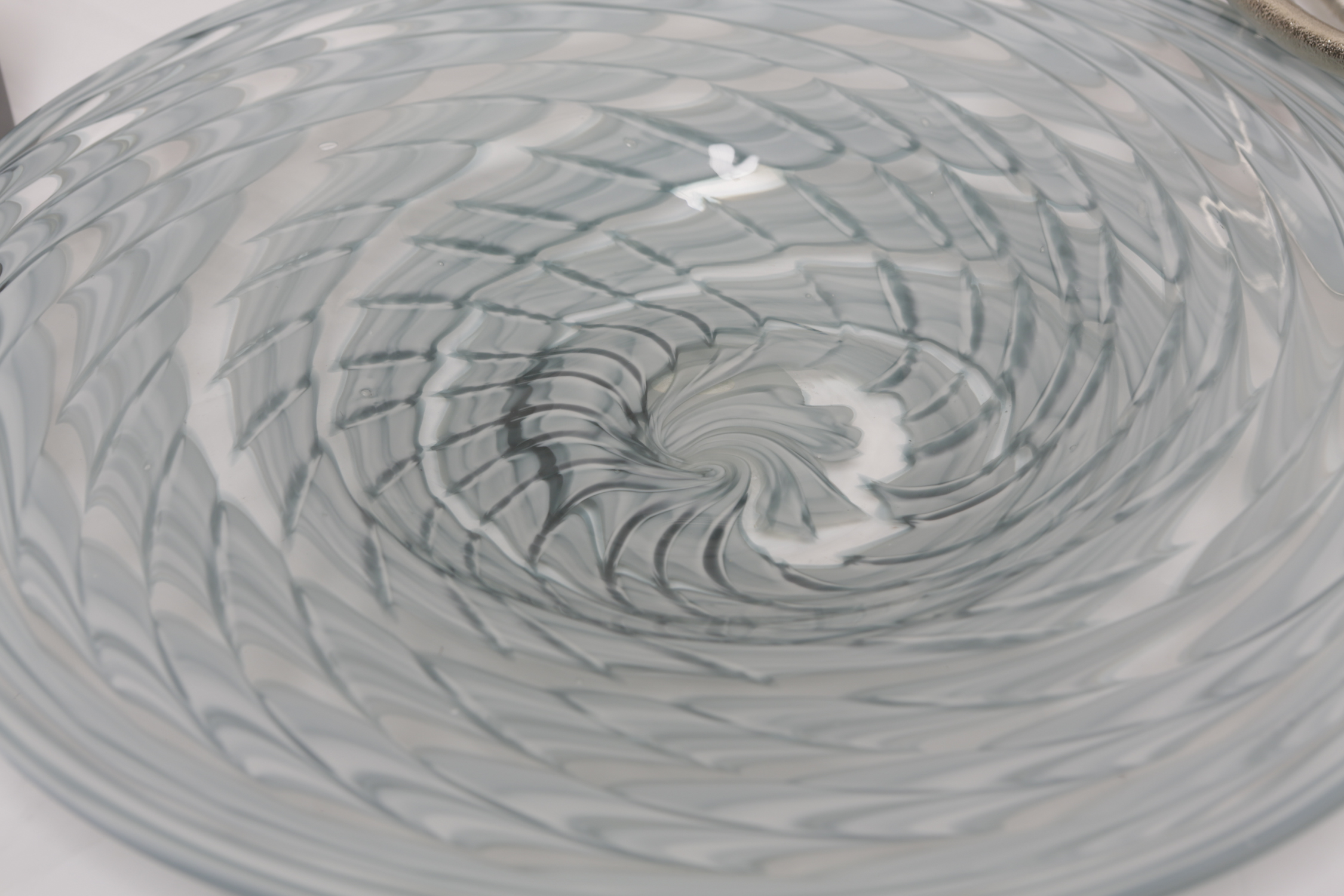 Decorative Quartz Figurines, Glass Bowl, and Metal Sculpture