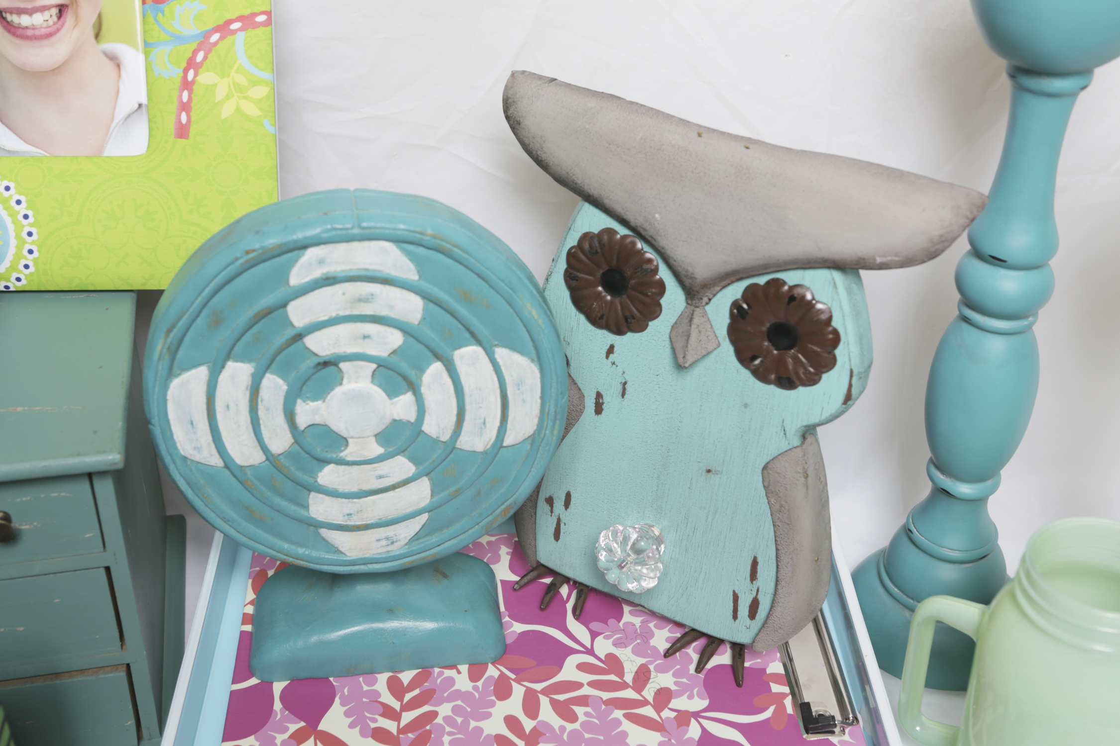 Whimsical Home Decor including Apothecary-Style Bottles and Serving Trays