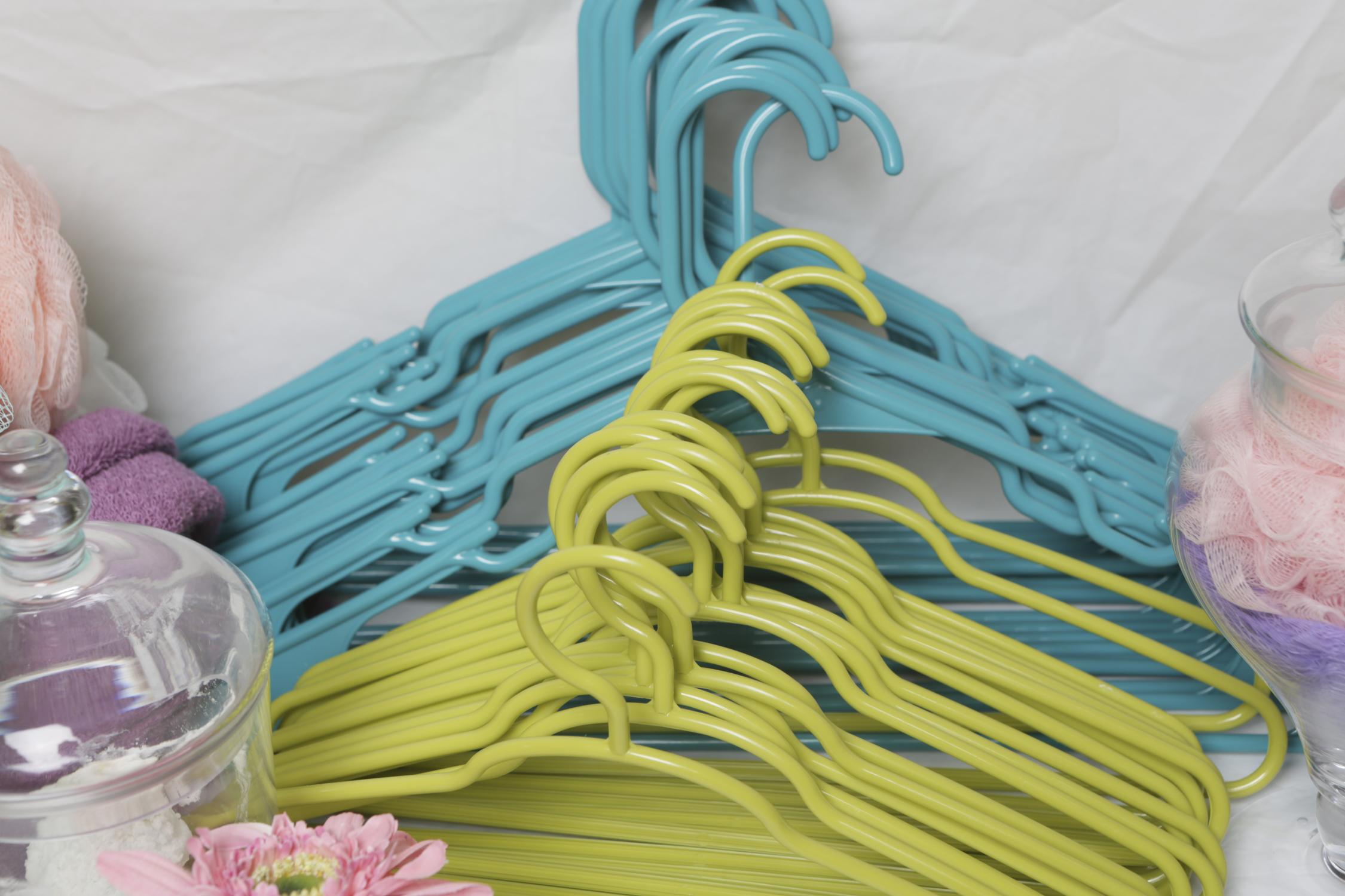 Bath Towels, Hangers, and Bathroom Accessories