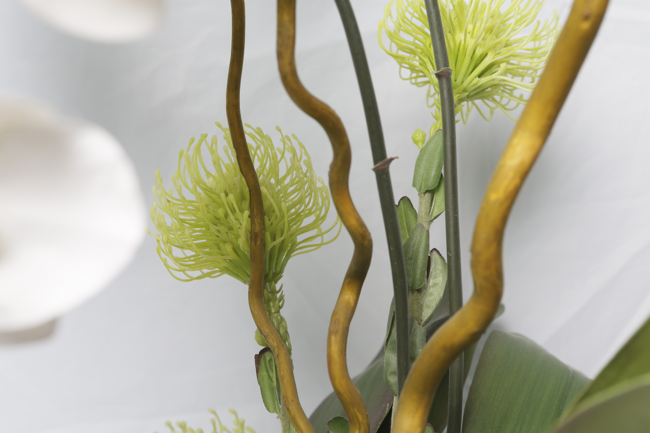 Faux Orchid in Decorative Ceramic Pot