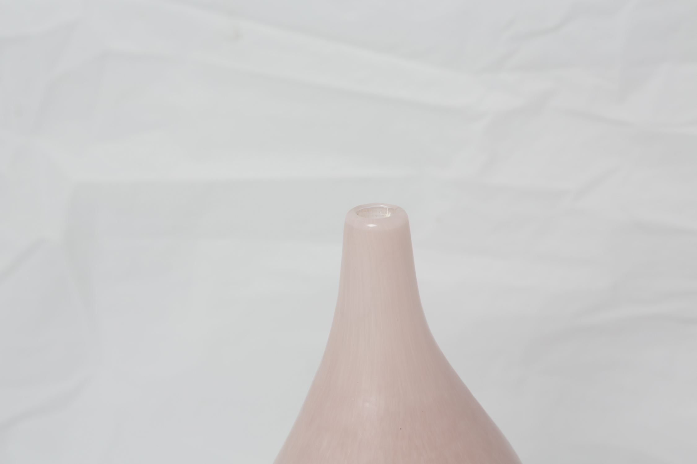 Contemporary Pink Hued Glass Bottle Shaped Vases