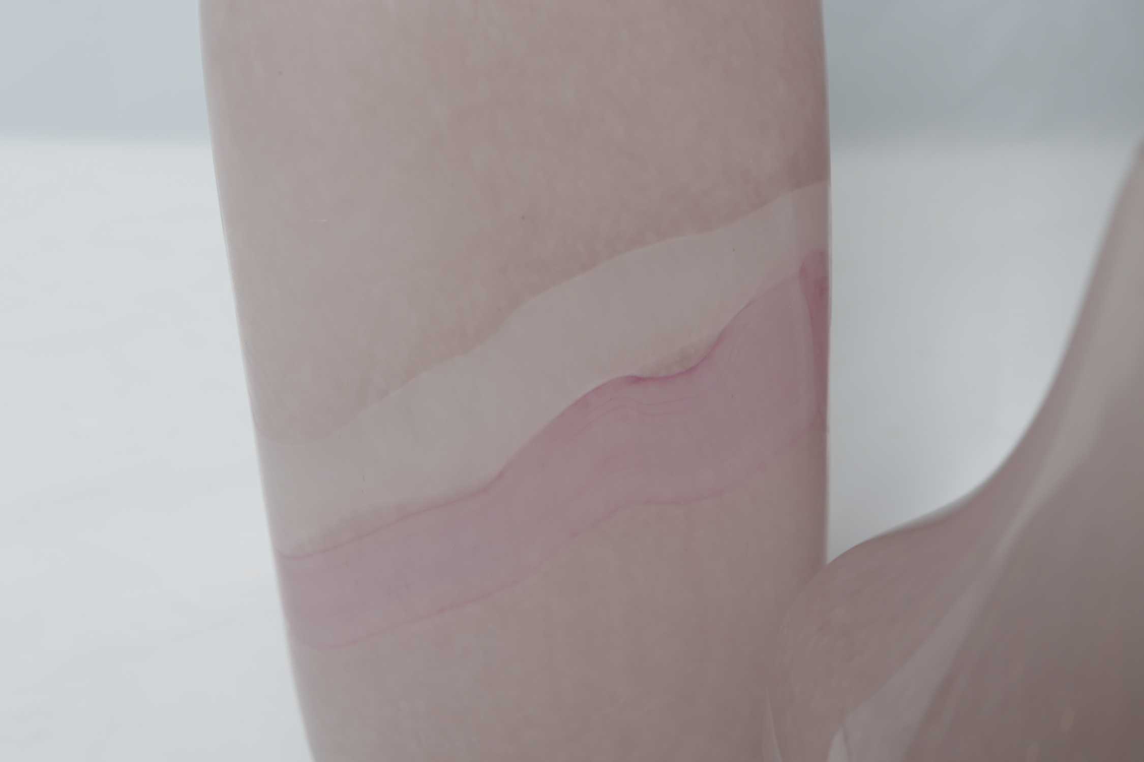 Contemporary Pink Hued Glass Bottle Shaped Vases