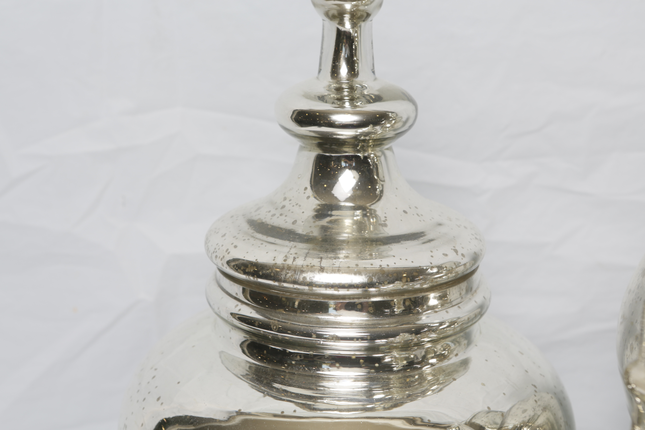 Contemporary Mercury Glass Apothecary Jars