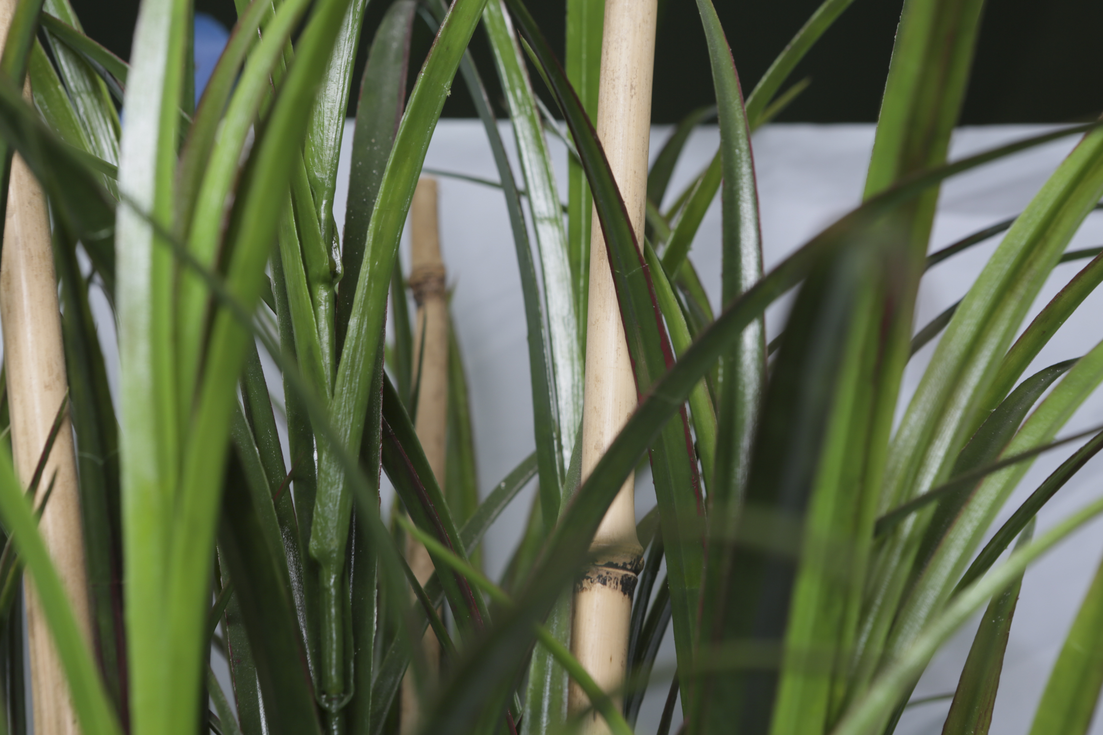 Black Metal Planter with Artificial Sweet Grass