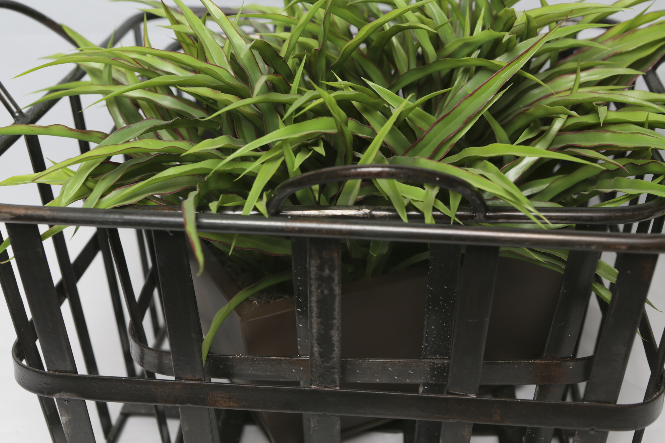 Assorted Books , Bookends, Baskets and Silk Plant