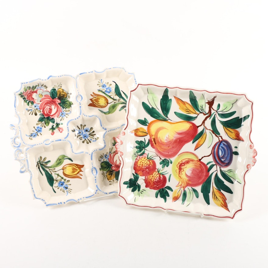 Pair of Ceramic Italian Platters