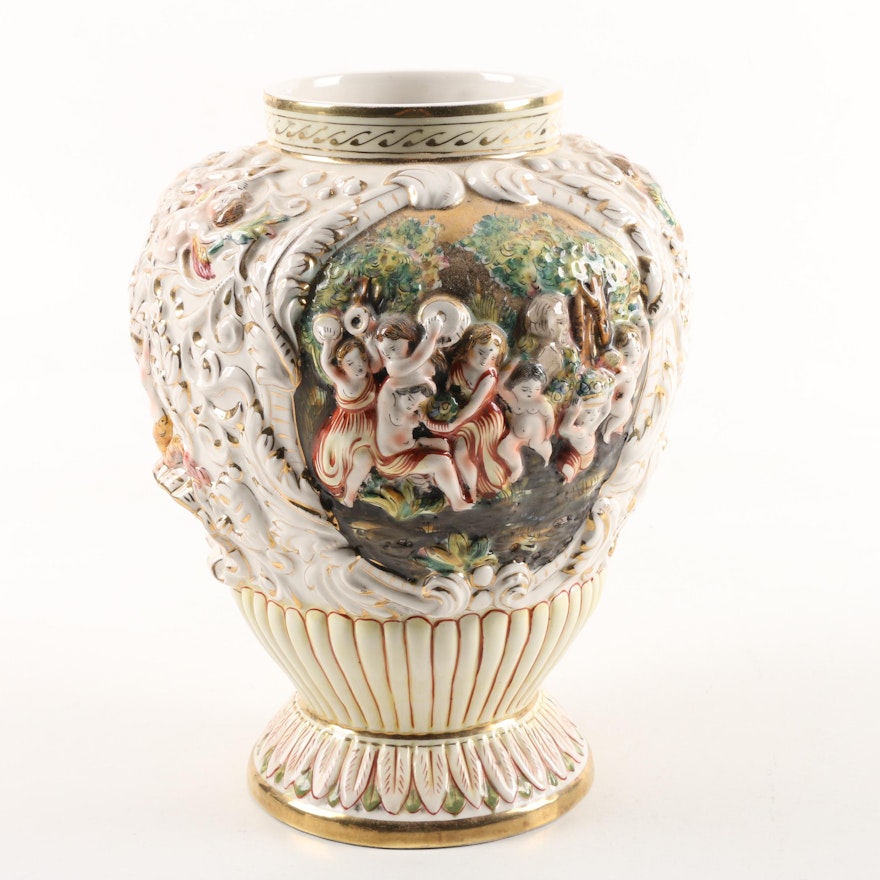 Capodimonte Ceramic Vase