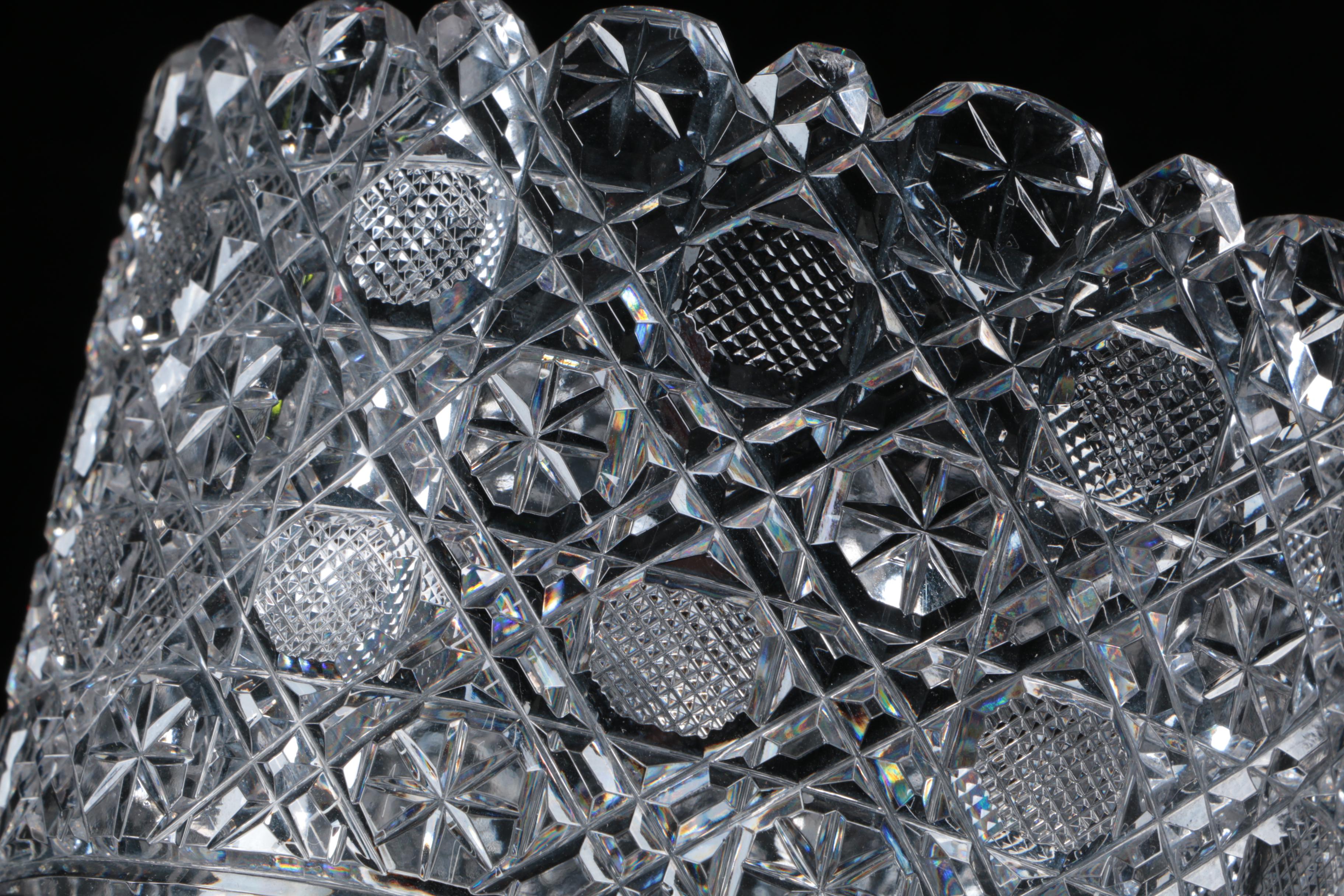 American Brilliant Period Cut Glass Vase