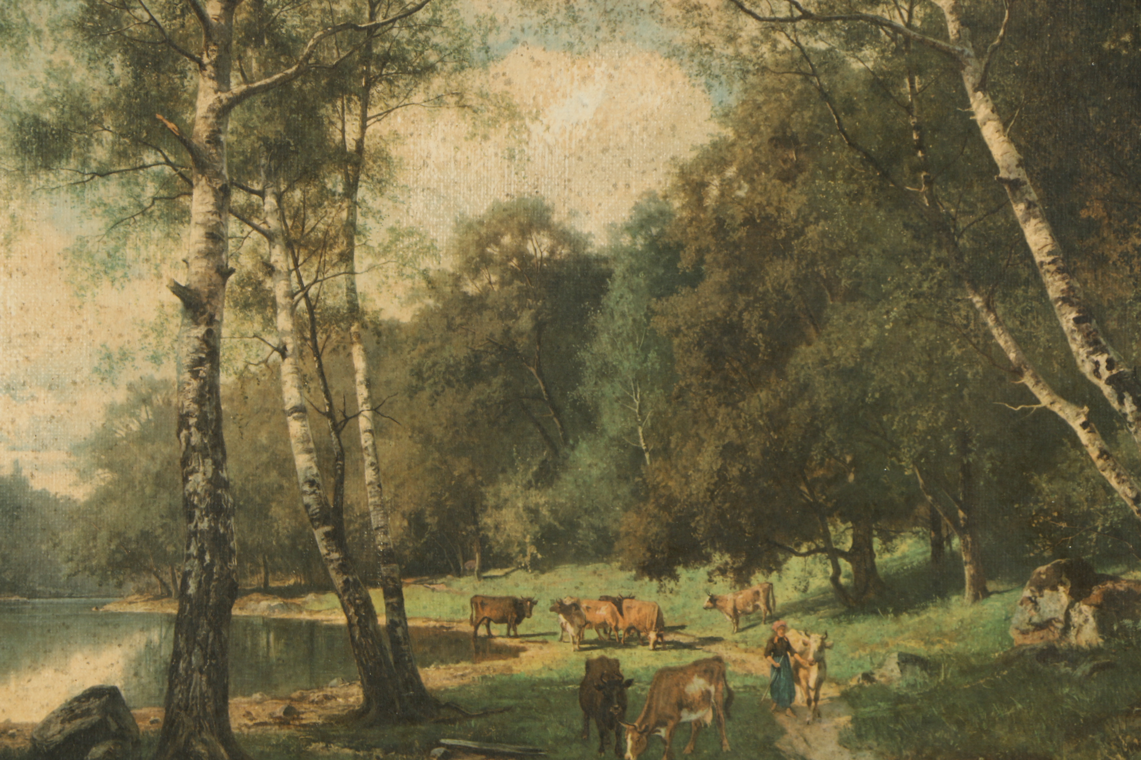 Offset Lithograph after Edvard Bergh "Svenskt Landskap"