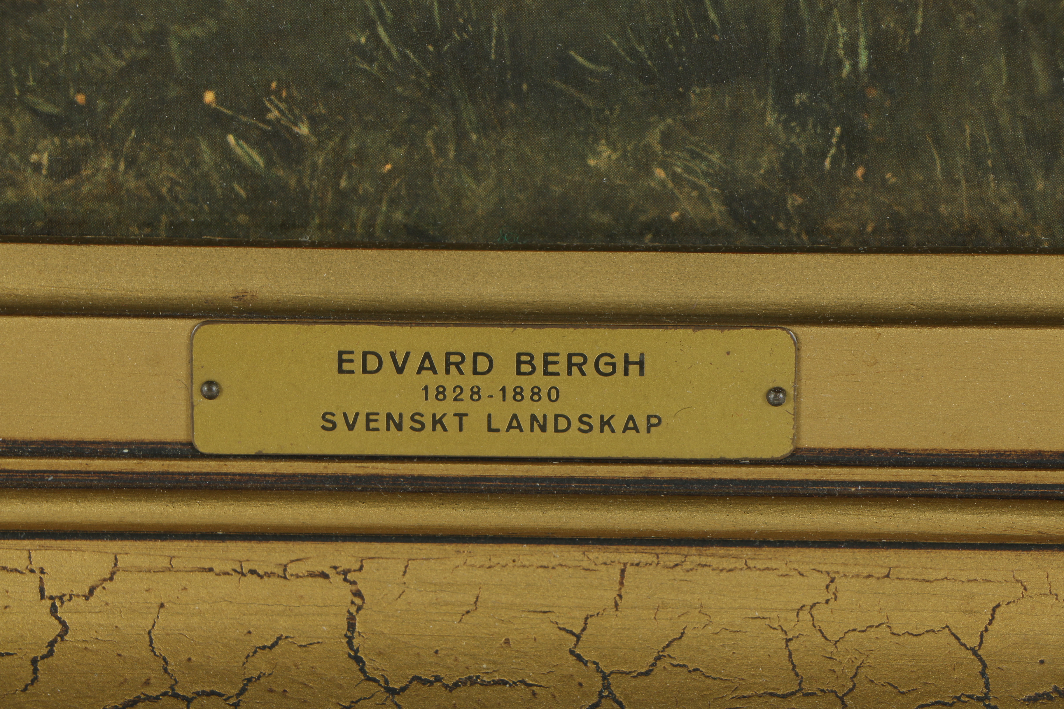 Offset Lithograph after Edvard Bergh "Svenskt Landskap"