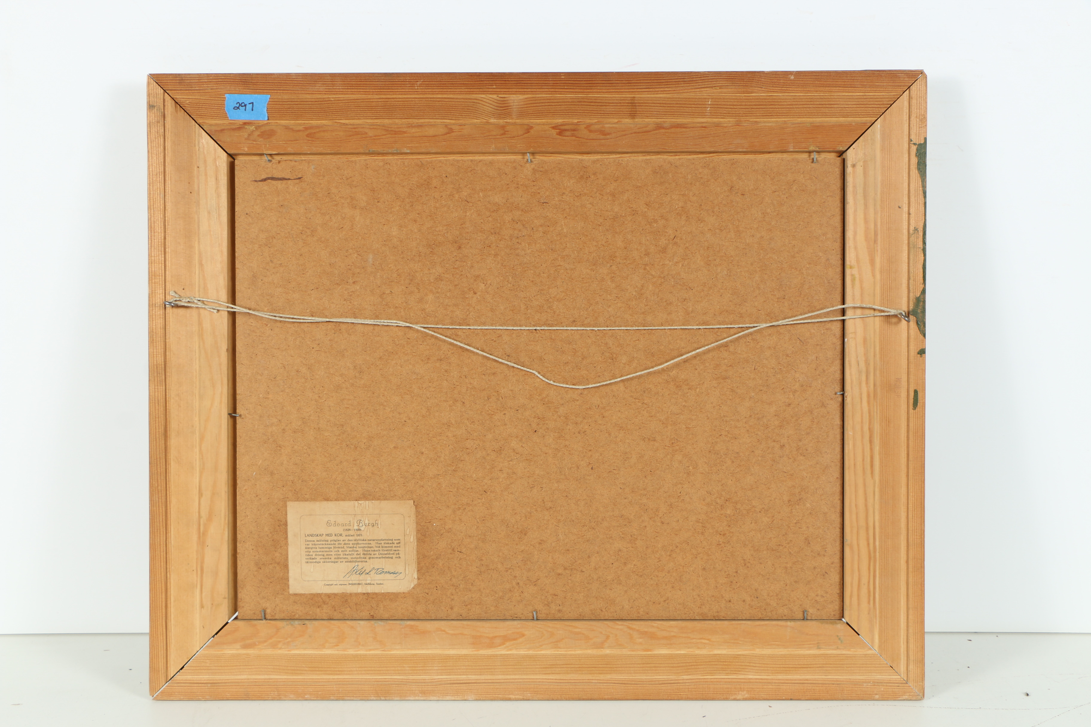 Offset Lithograph after Edvard Bergh "Svenskt Landskap"