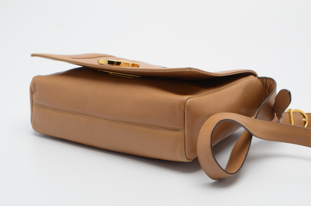 Vintage Salvatore Ferragamo Caramel Leather Handbag