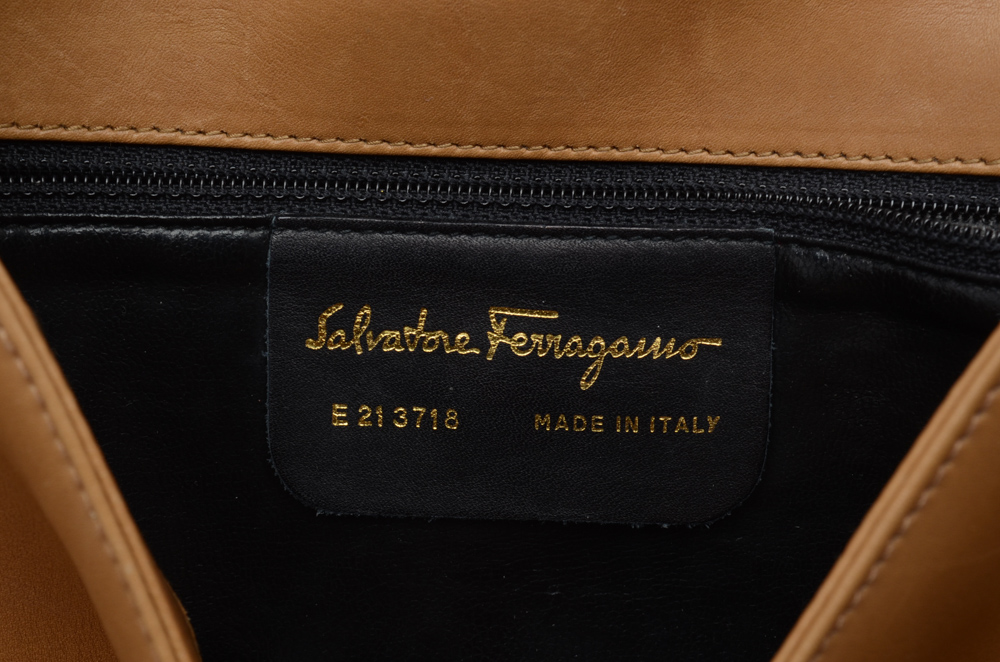 Vintage Salvatore Ferragamo Caramel Leather Handbag