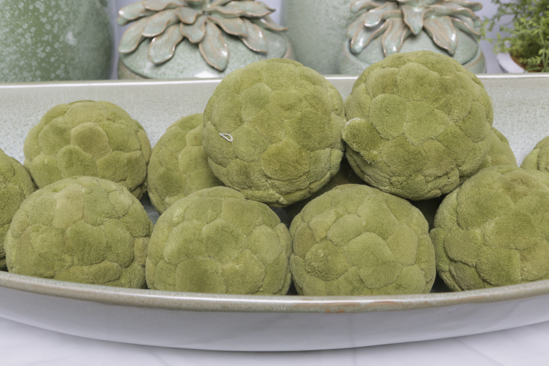 Ceramic Vase, Decorative Jars, and Bottle Shaped Vase with Faux Foliage