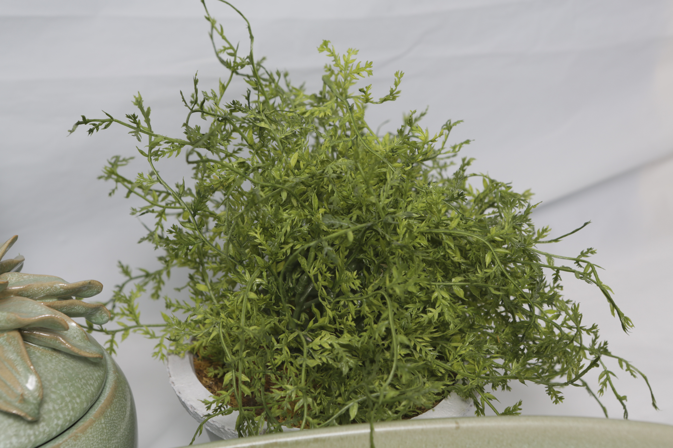 Ceramic Vase, Decorative Jars, and Bottle Shaped Vase with Faux Foliage