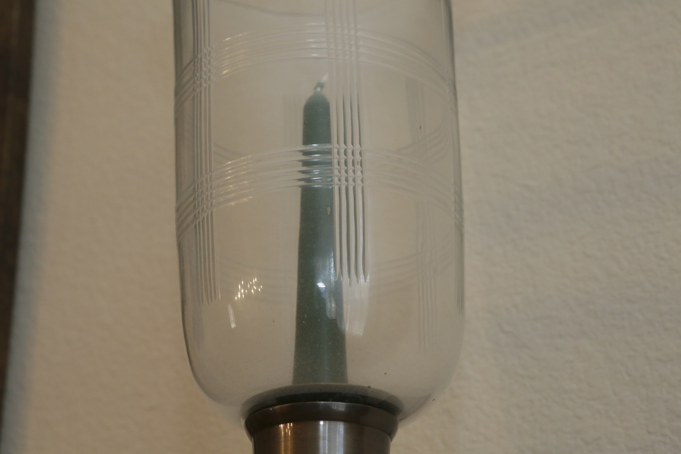 Metal Candle Sconces with Removable Cut Glass Shades