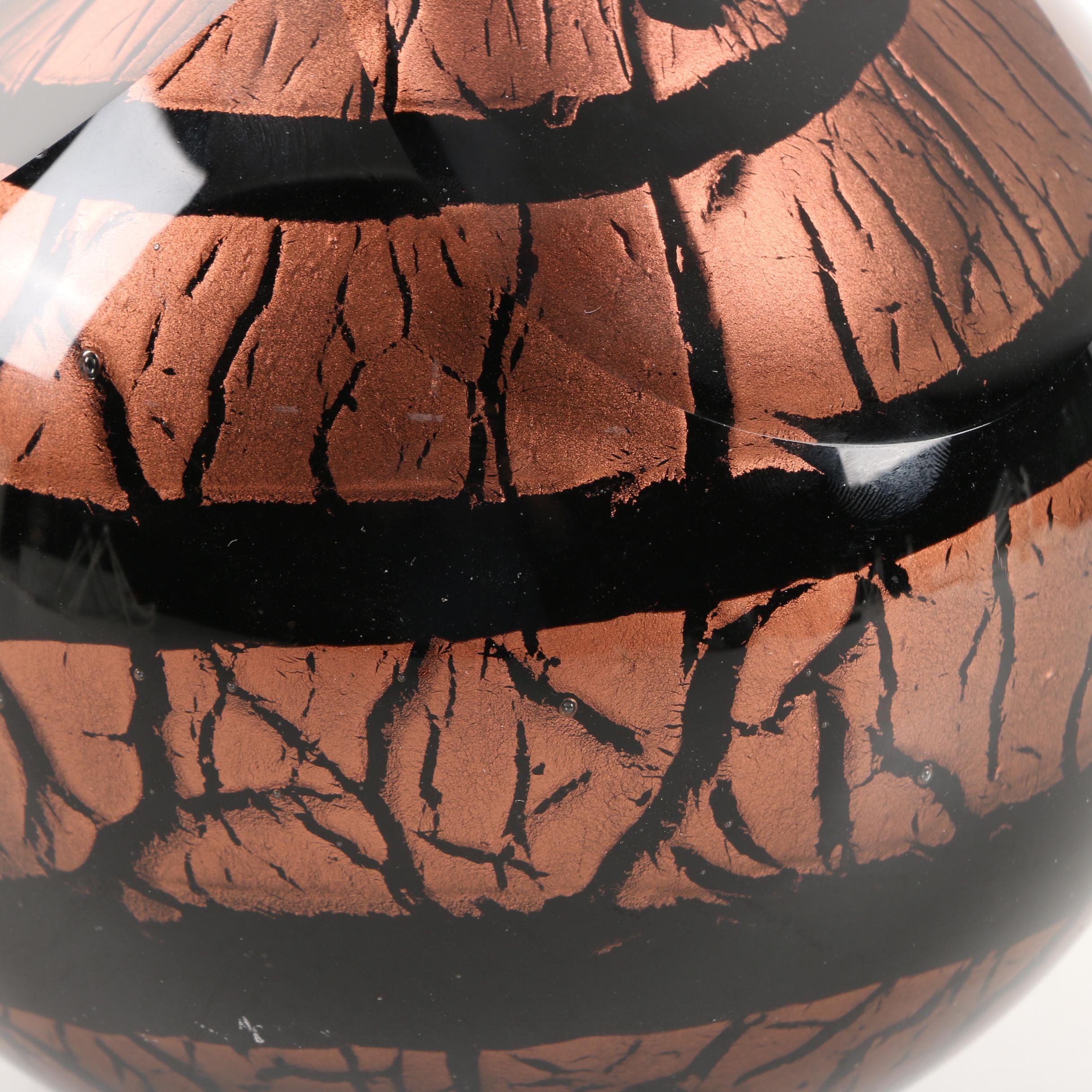 Correia Metallic Copper Art Glass Vase