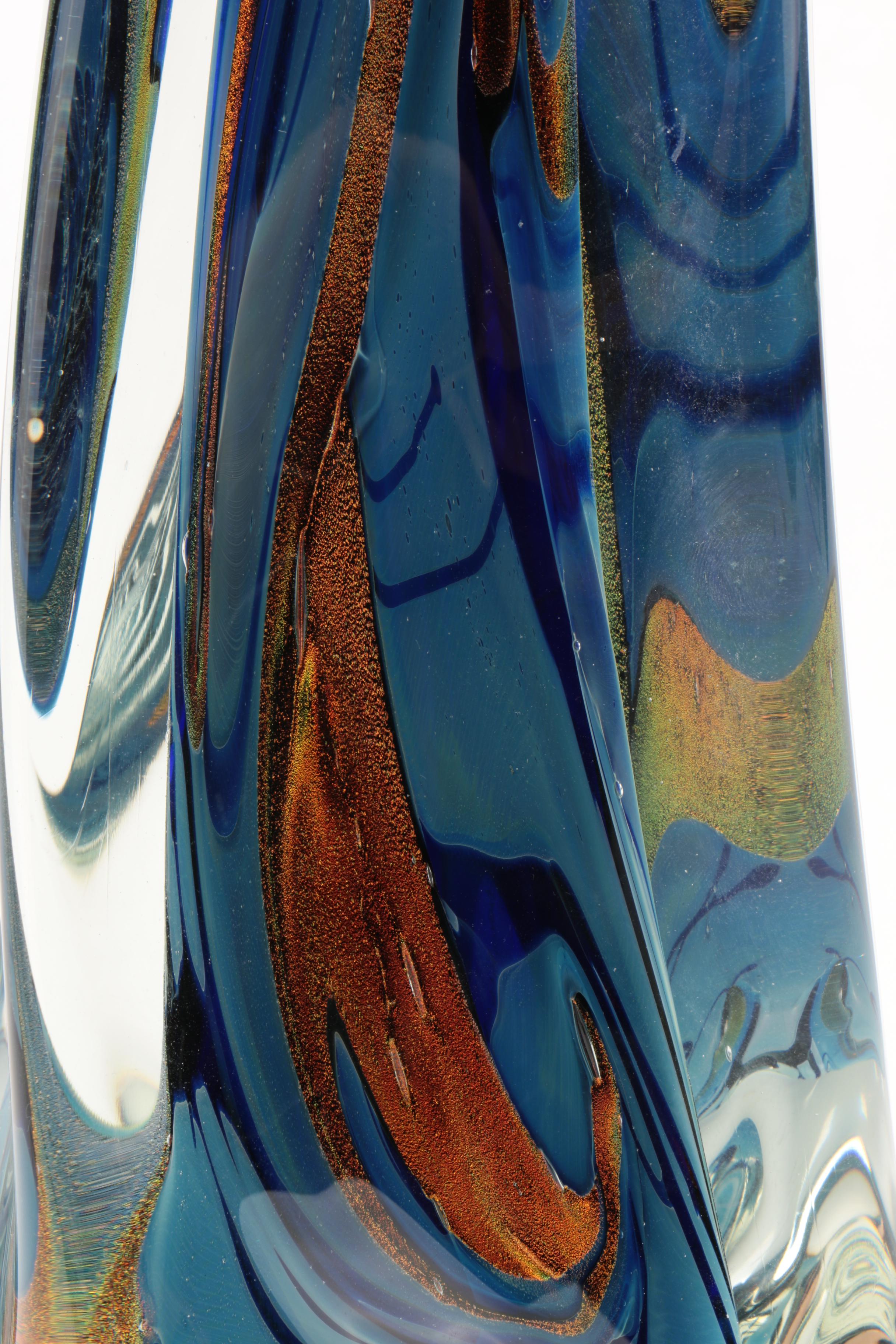 1995 Karg Free Form Art Glass Sculpture