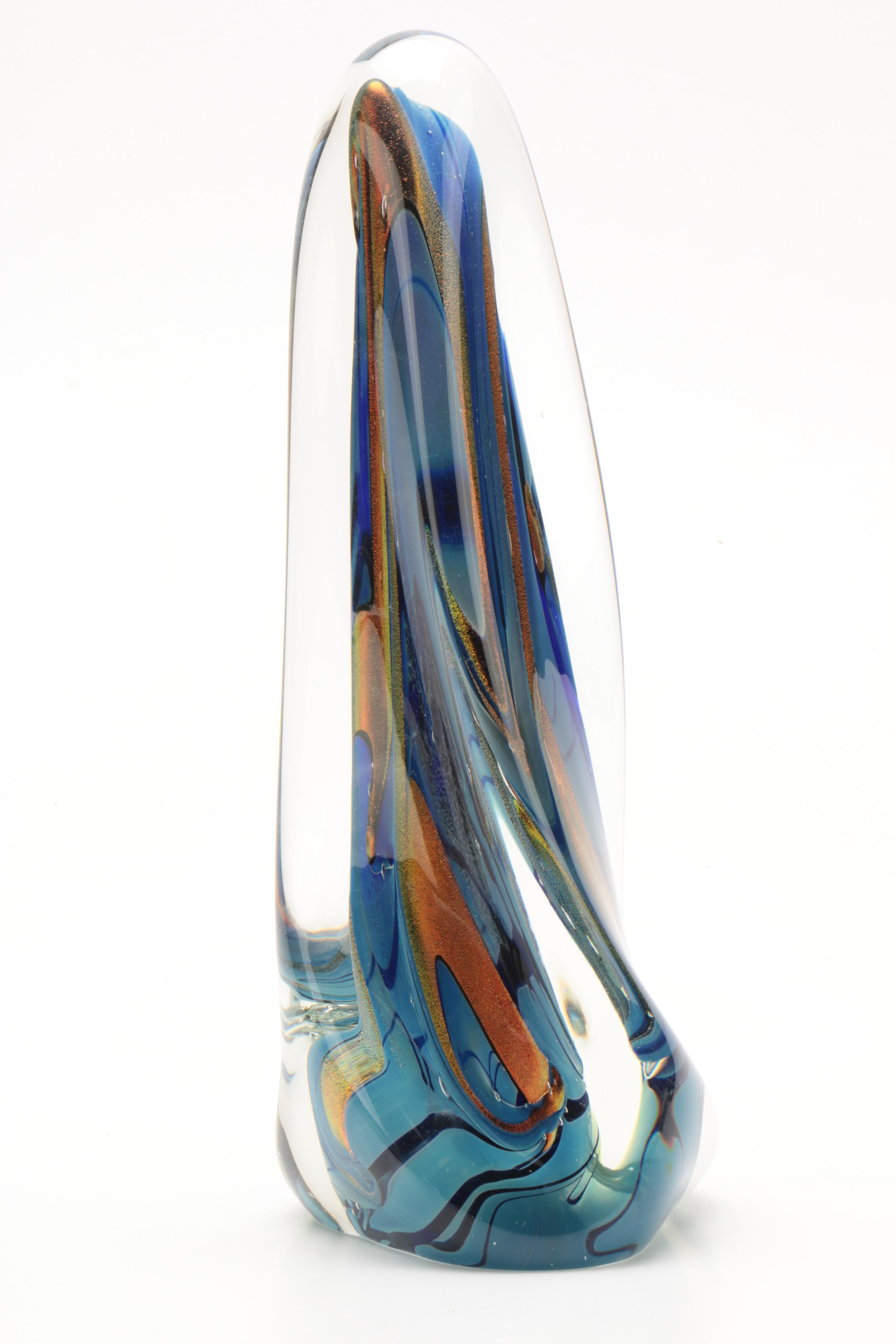 1995 Karg Free Form Art Glass Sculpture