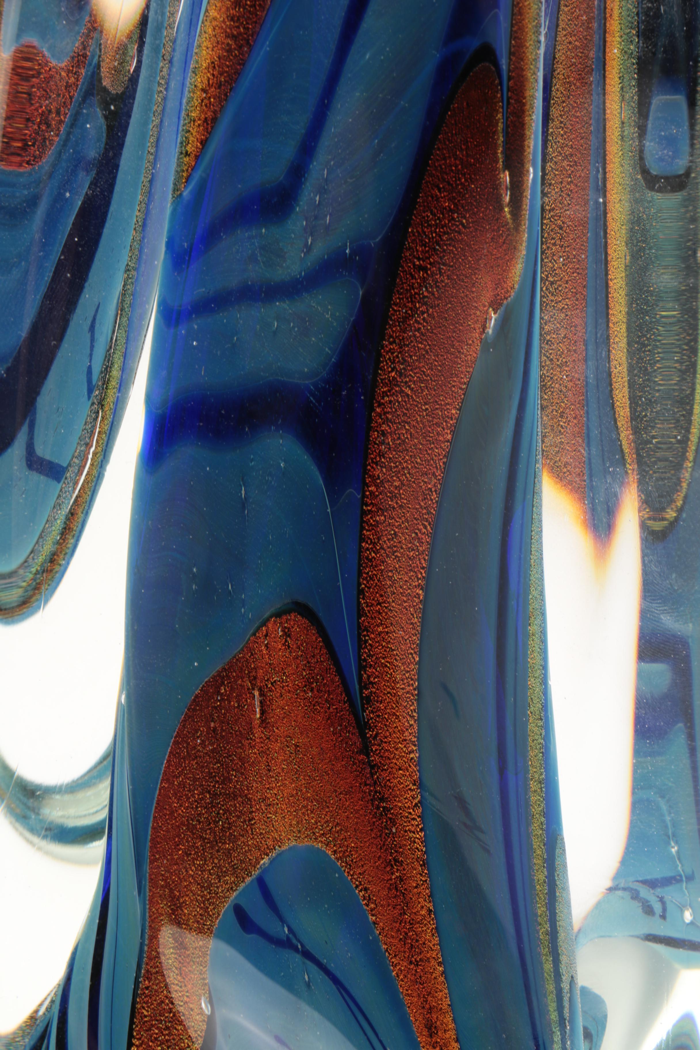 1995 Karg Free Form Art Glass Sculpture