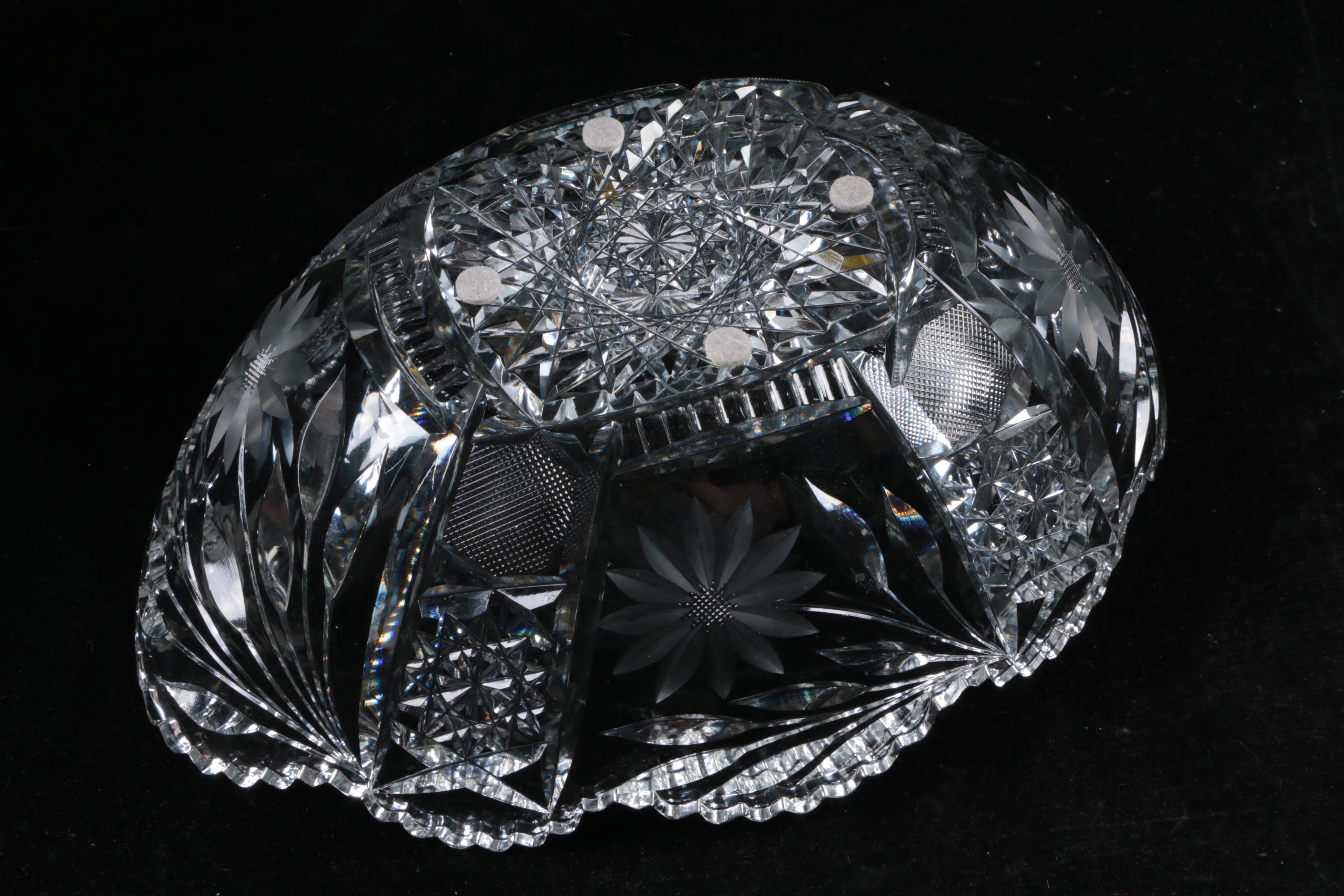 American Brilliant Style Cut Glass Bowl