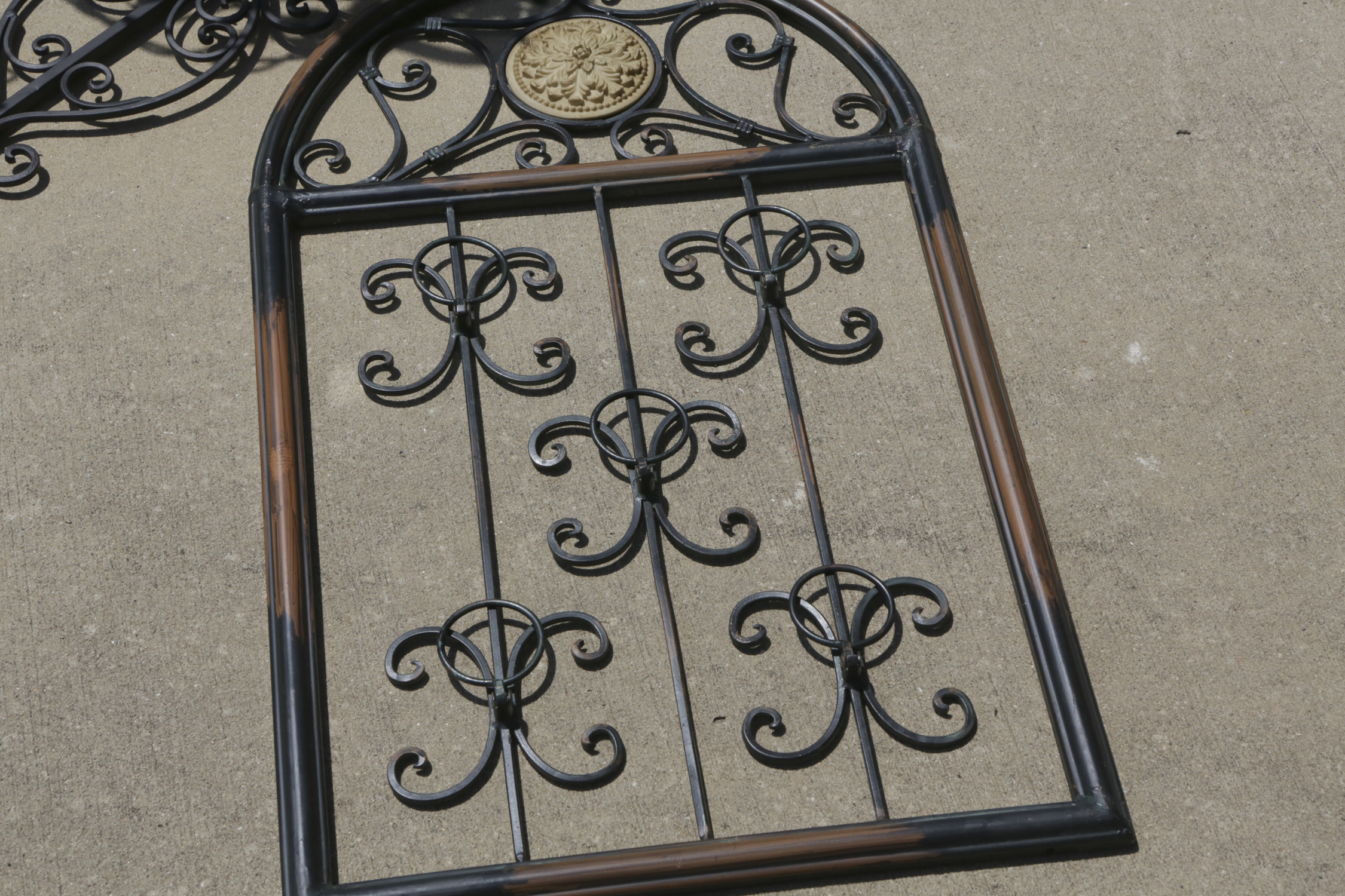 Openwork Metal Garden Decor and Planter Baskets