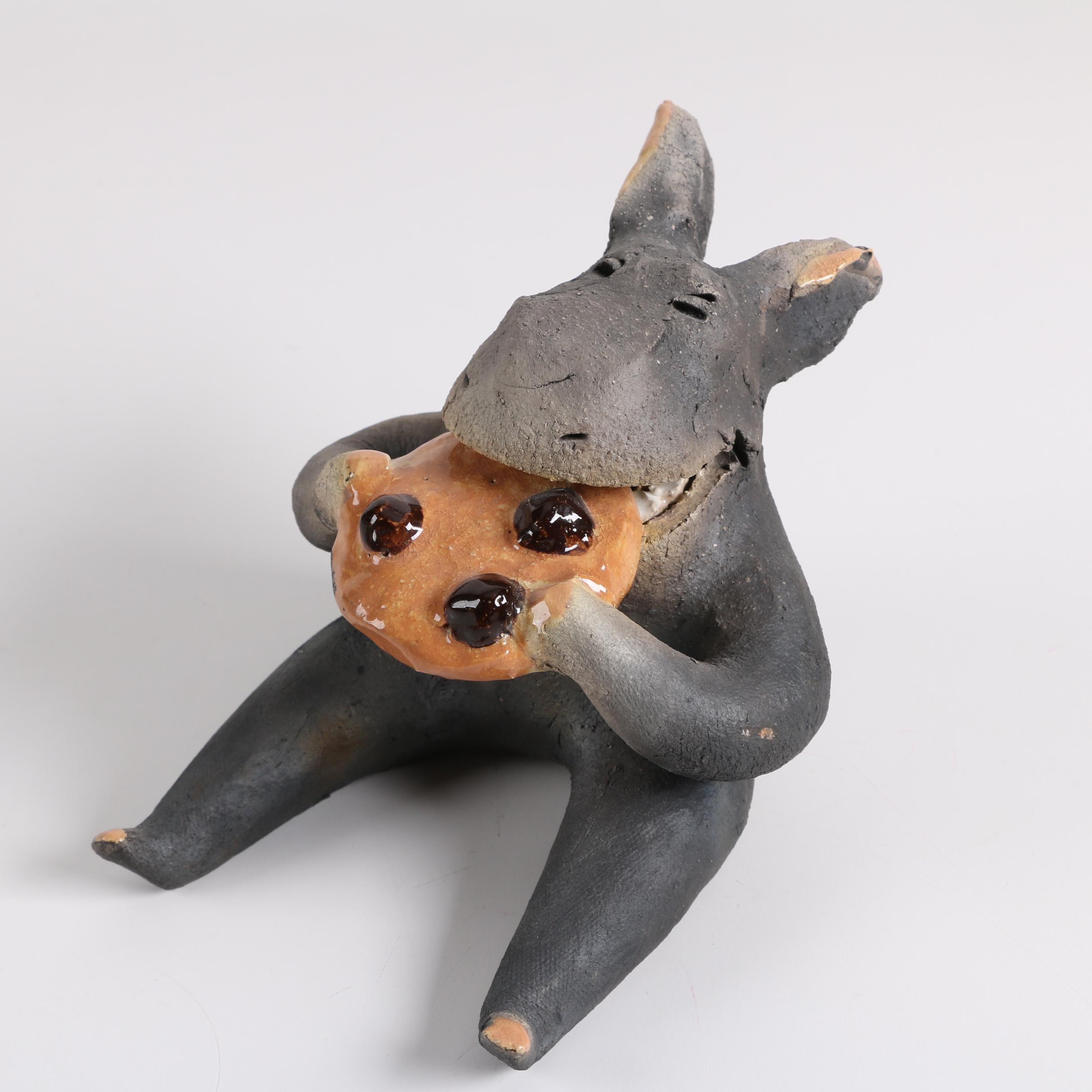 Mary Drewry Garber "Pogs™ of Richmond" Raku Figurine