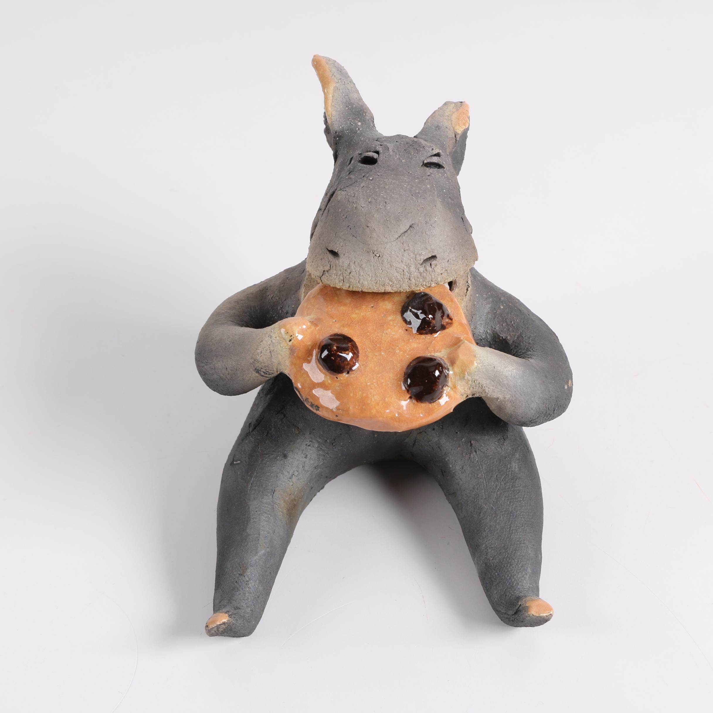 Mary Drewry Garber "Pogs™ of Richmond" Raku Figurine