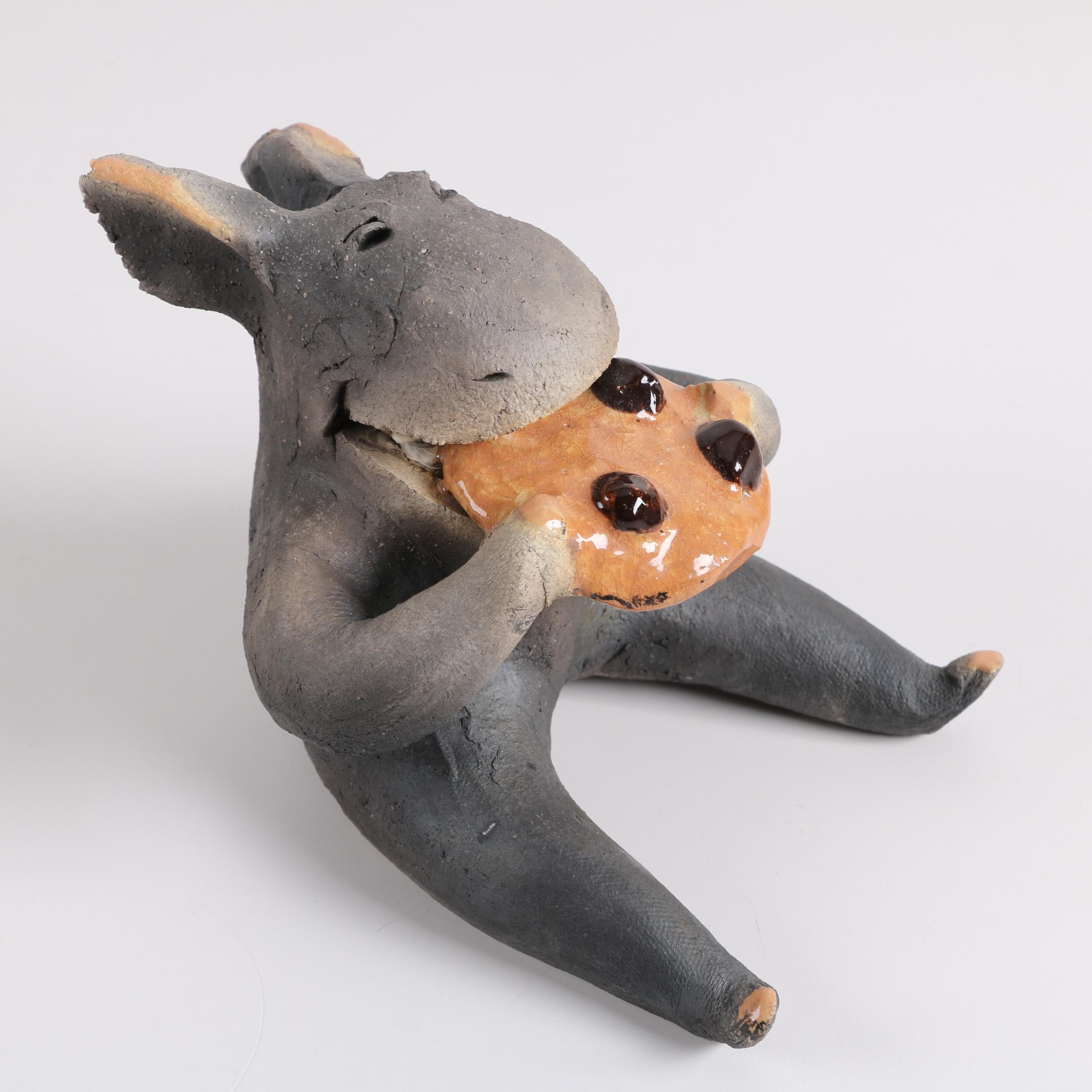 Mary Drewry Garber "Pogs™ of Richmond" Raku Figurine