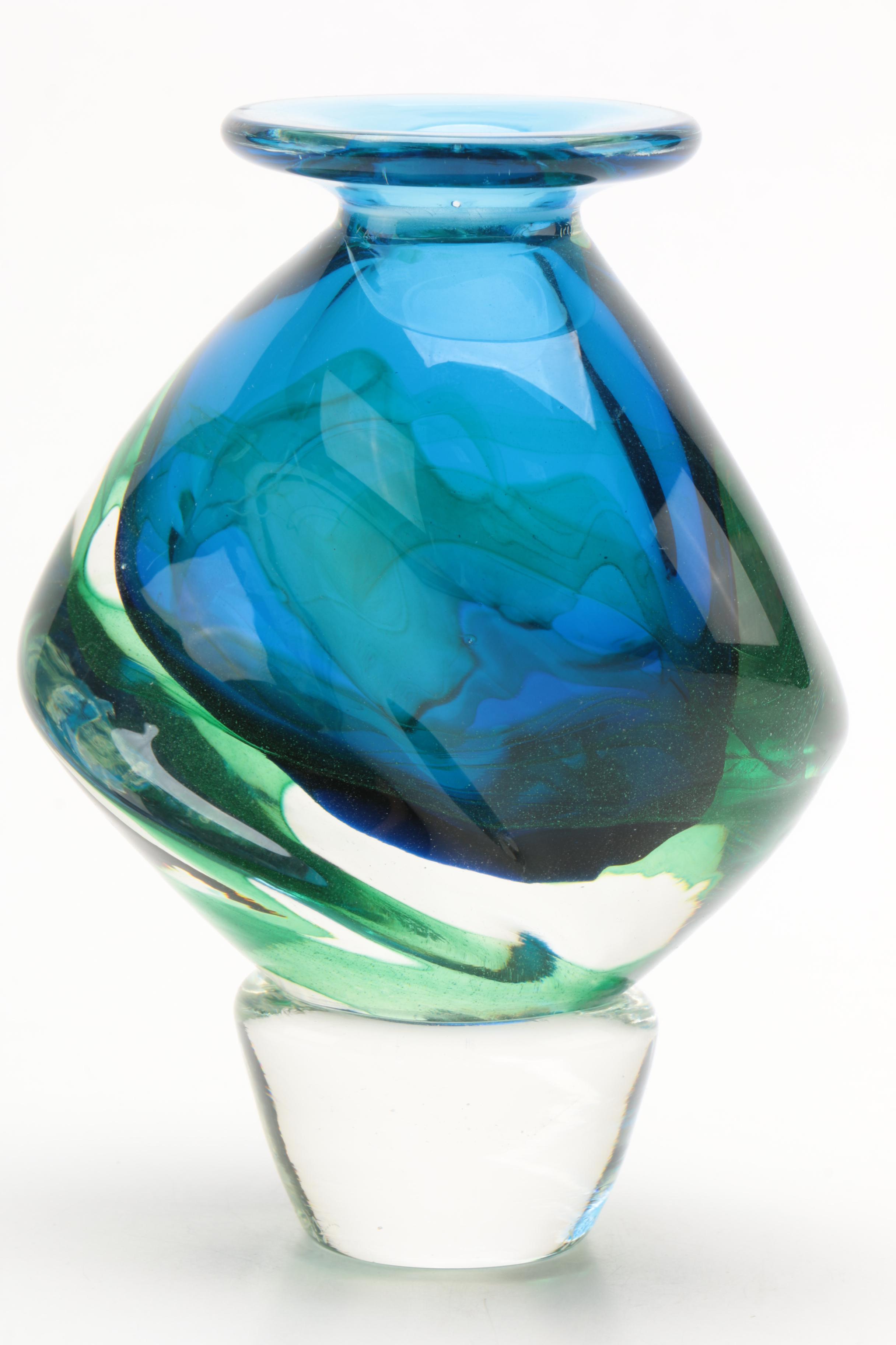 Signed Art Glass Perfume Bottle