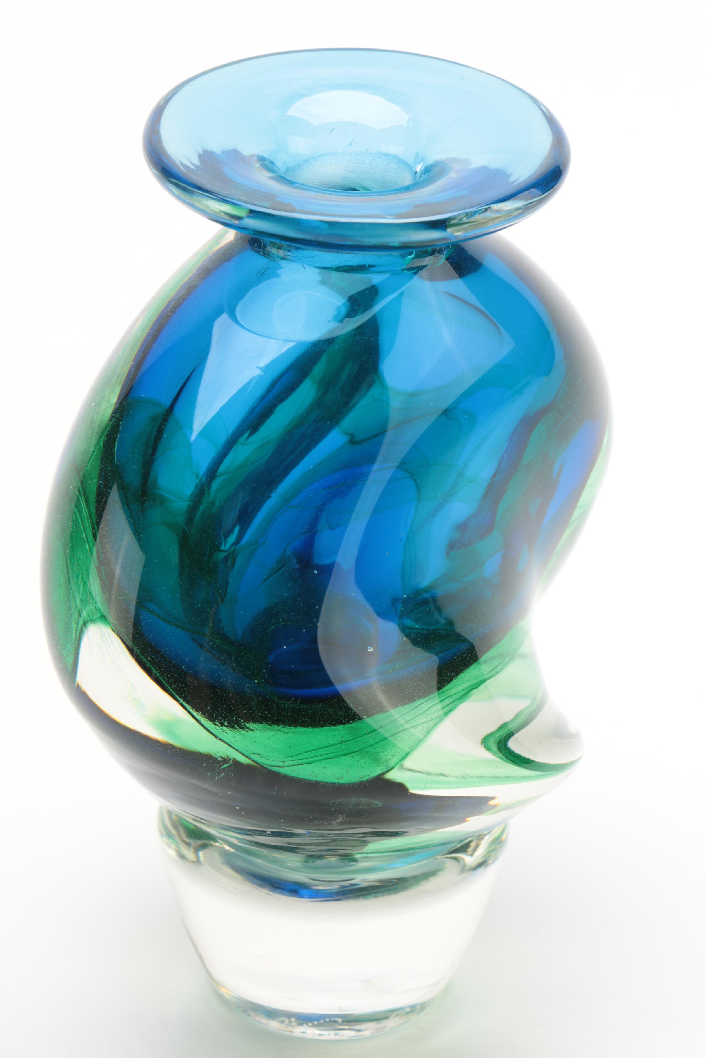Signed Art Glass Perfume Bottle