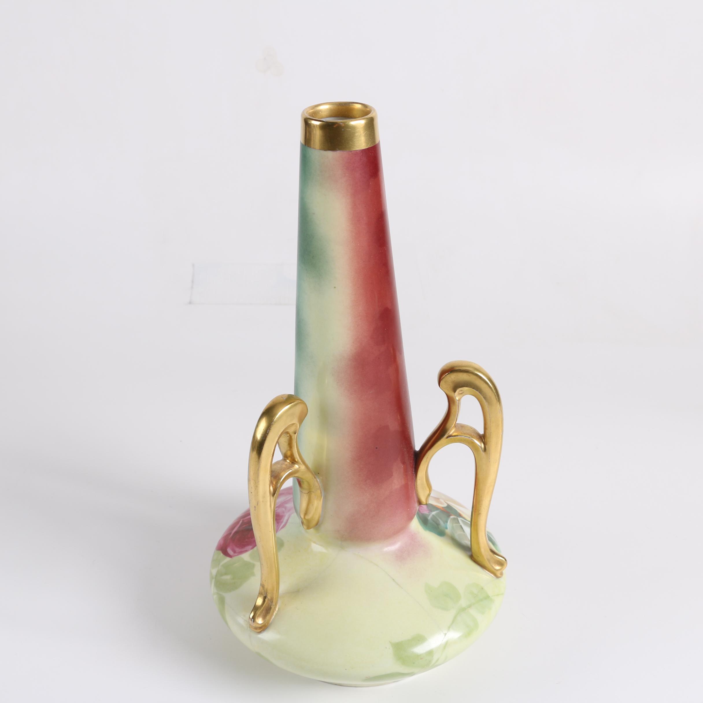 Vintage Elite Works Hand-Painted Limoges Vase