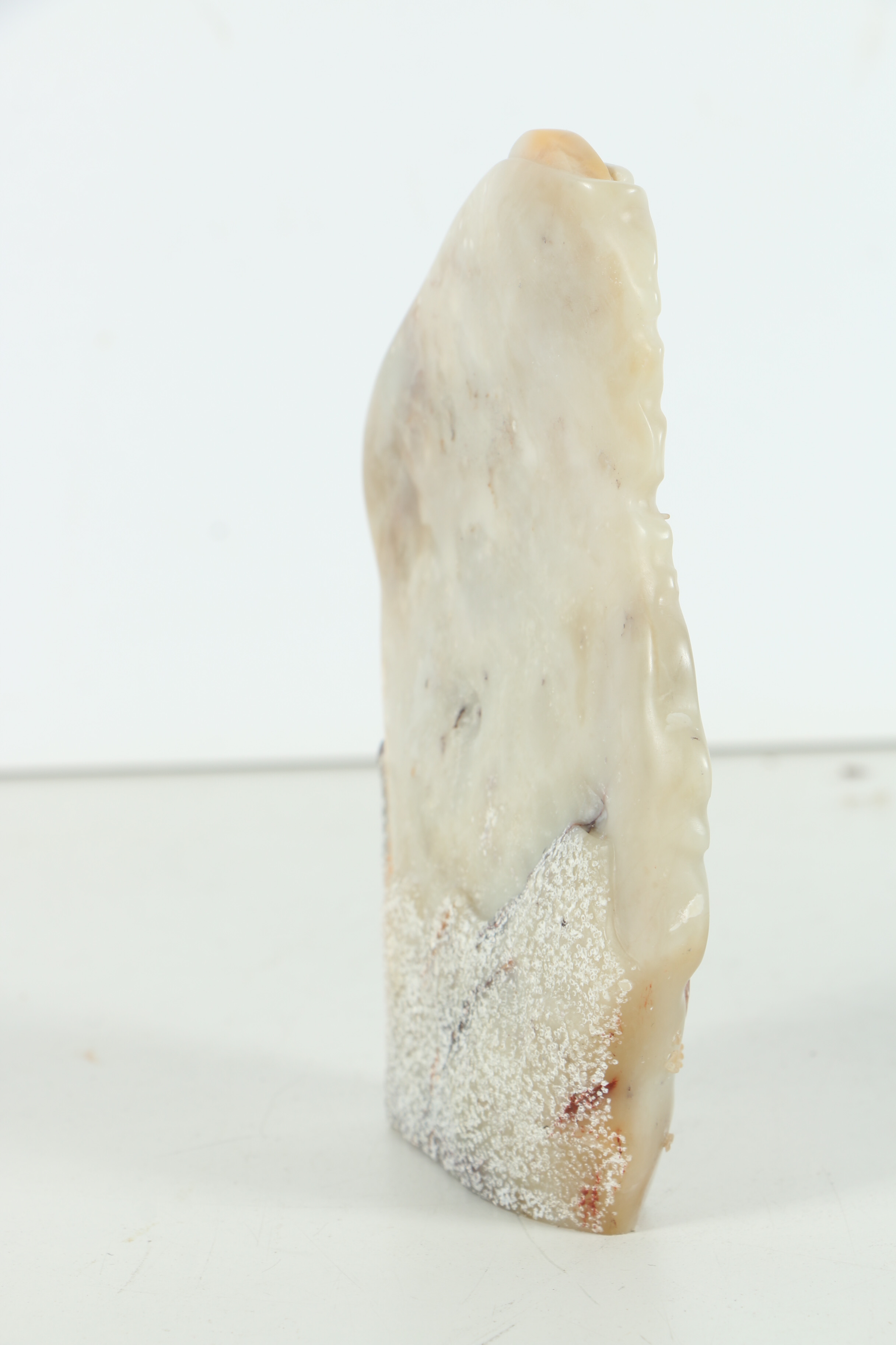 Hand Carved East Asian Inspired Stone Bas-Relief Sculpture