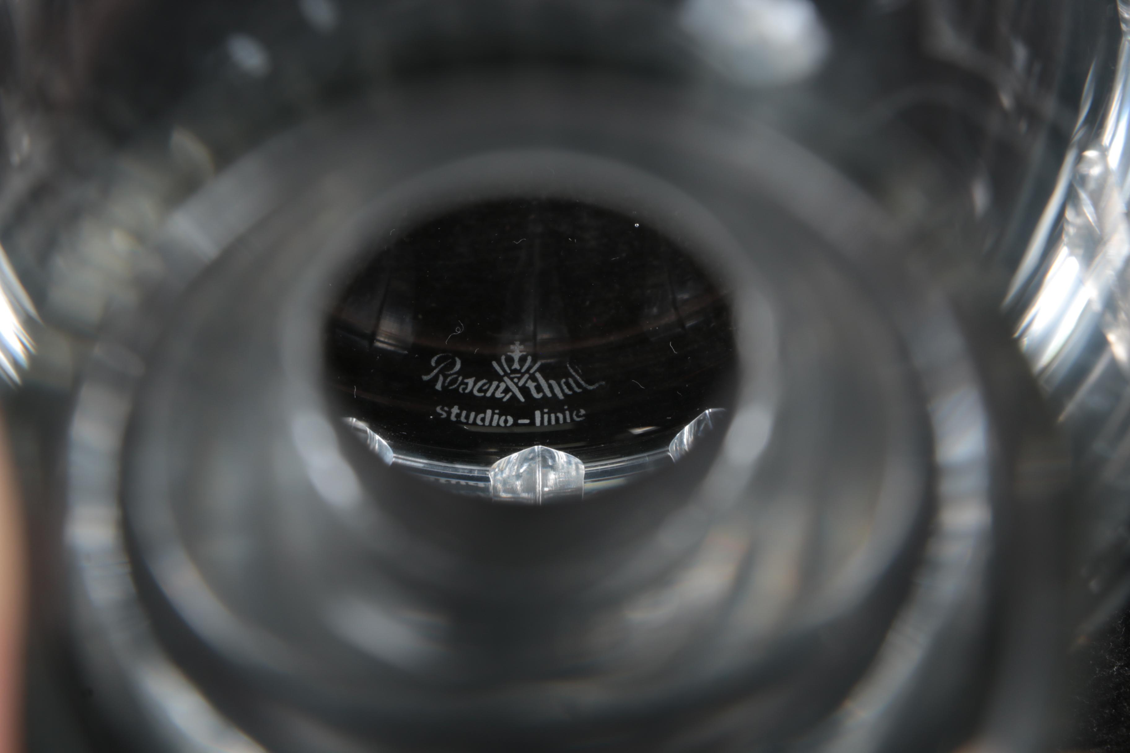 Vintage Rosenthal "Wedge Cut" Crystal Decanter with Krosno Bowl